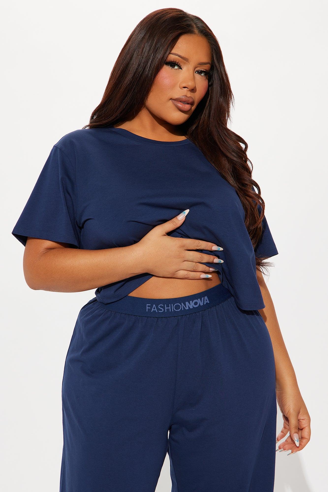 FN Mood PJ Pant Set - Navy Female Product Image