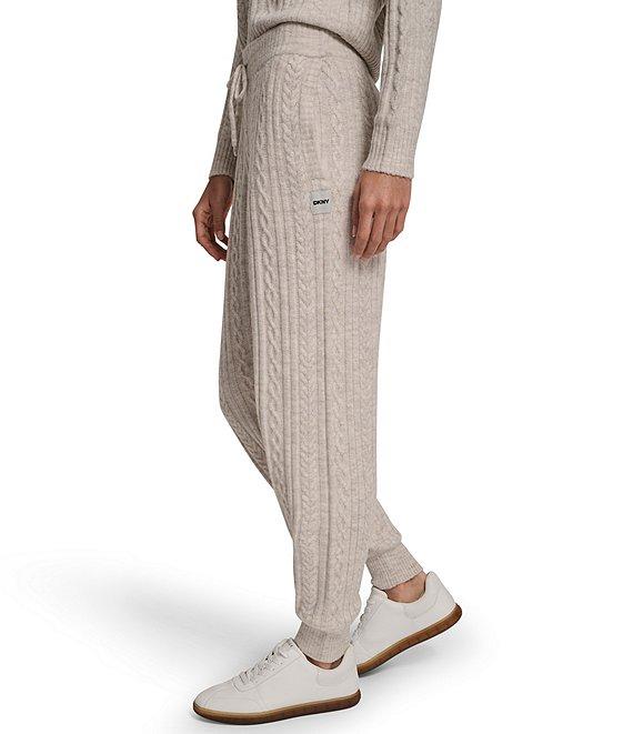 DKNY Sport by Donna Karan Cozy Cable Sweater Coordinating Joggers Product Image