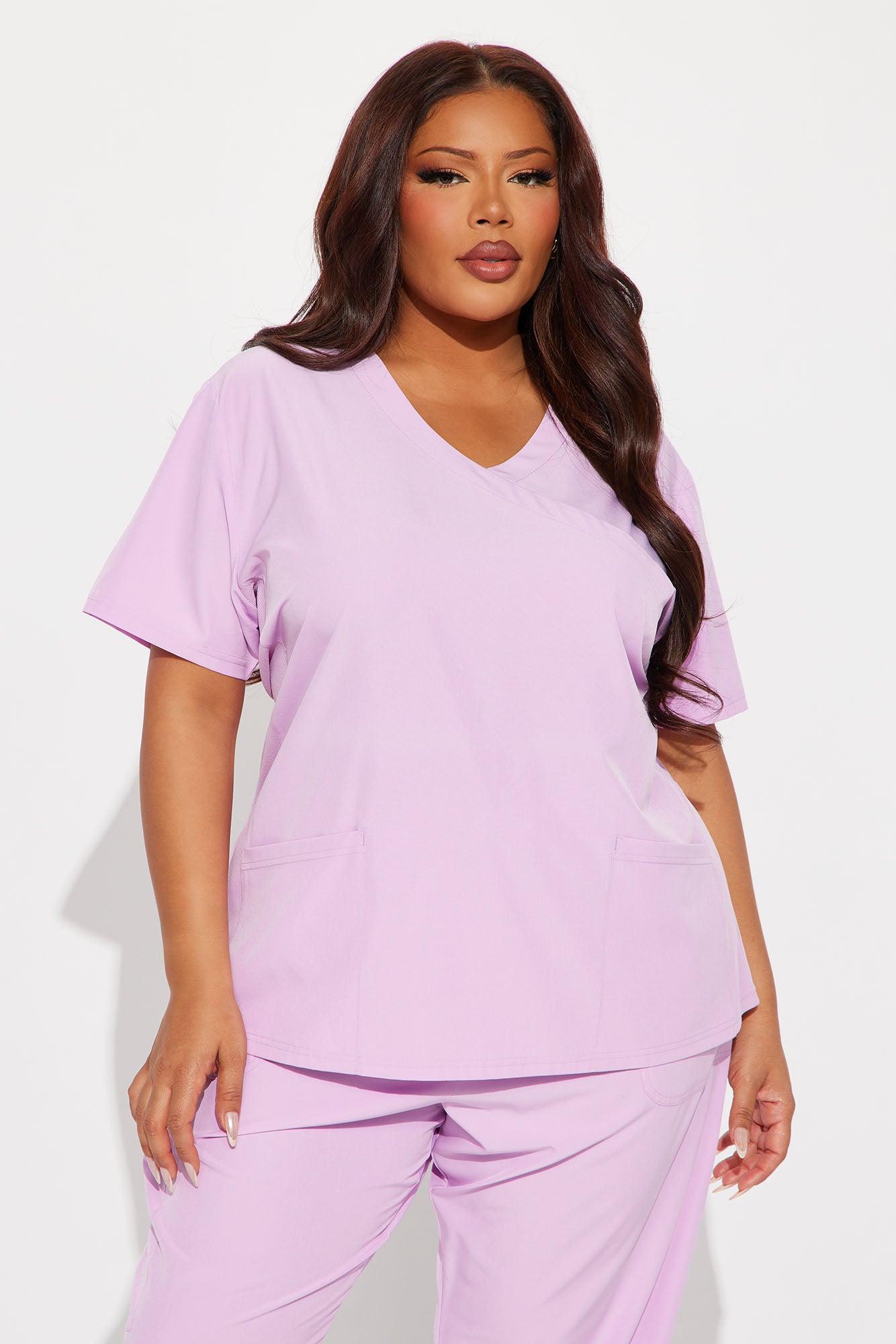 Overtime 4 Way Stretch Scrub Jogger Set - Lilac Product Image