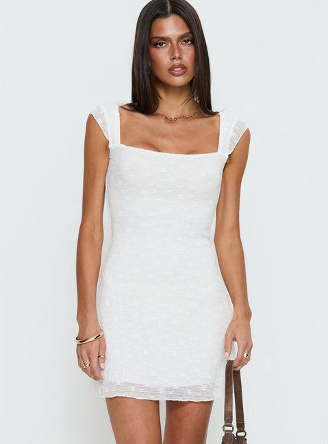 Lanchester Mini Dress White Product Image