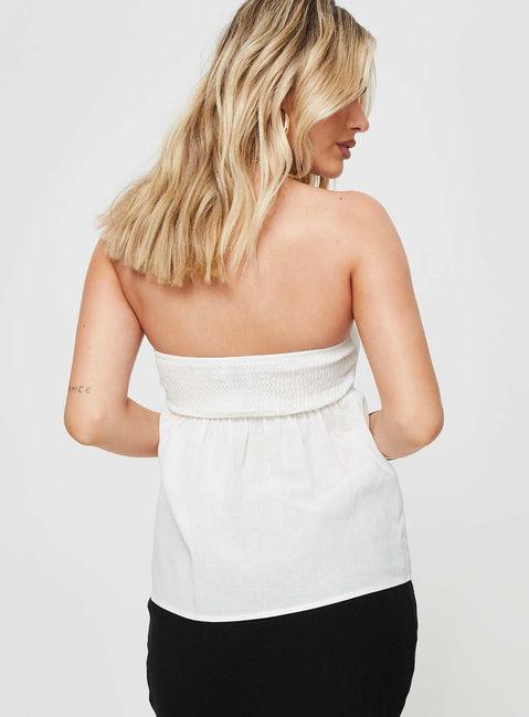 Rhonda Strapless Top White Product Image