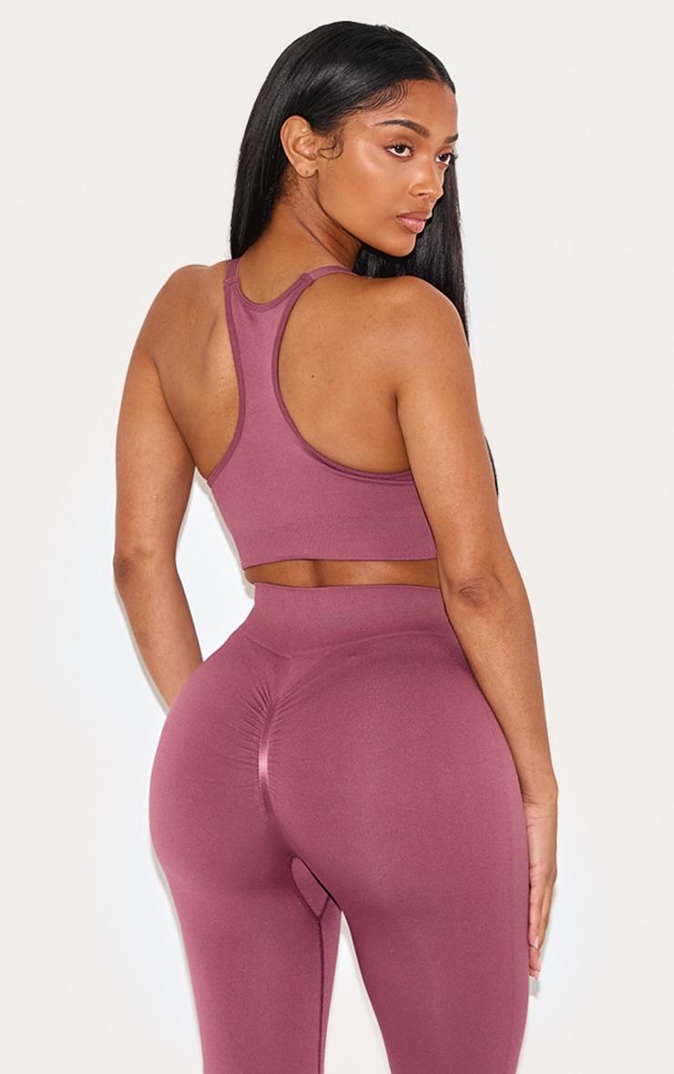 Shape Burgundy Seamless Active Cupped Sports Bra Product Image