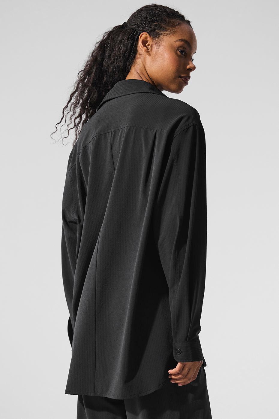 Dreamscape Button Down Long Sleeve - Black Female Product Image