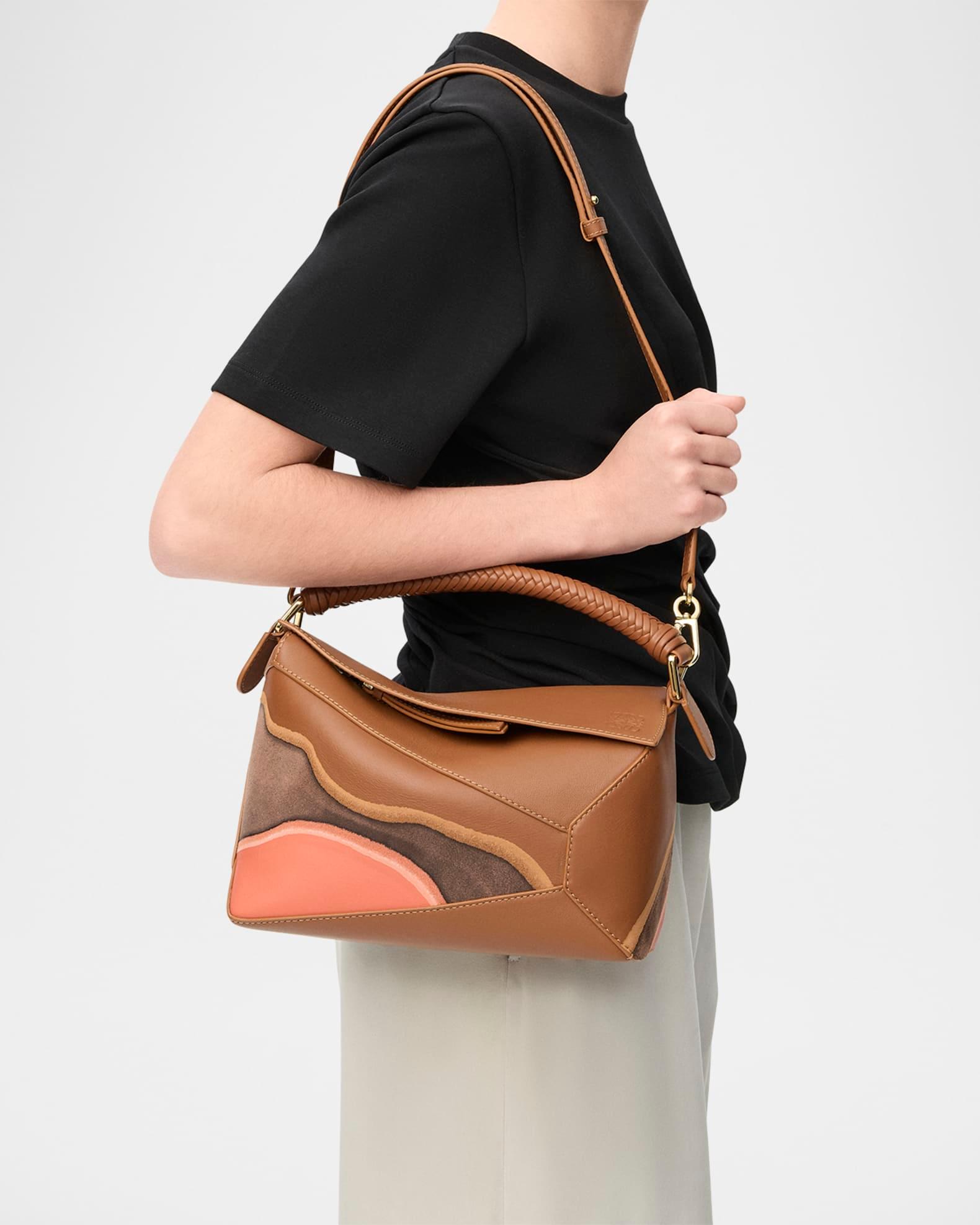 Puzzle Edge Small Top-Handle Bag in Nappa Leather Product Image