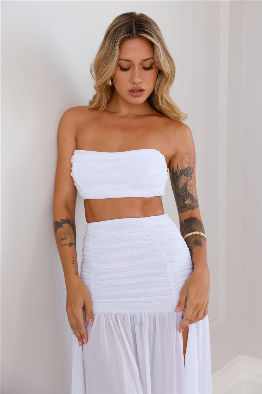 Seaside Celebrations Crop Top White Product Image