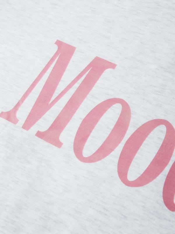 Contrast Color Letter Embroidered Oversized Hoodie Product Image