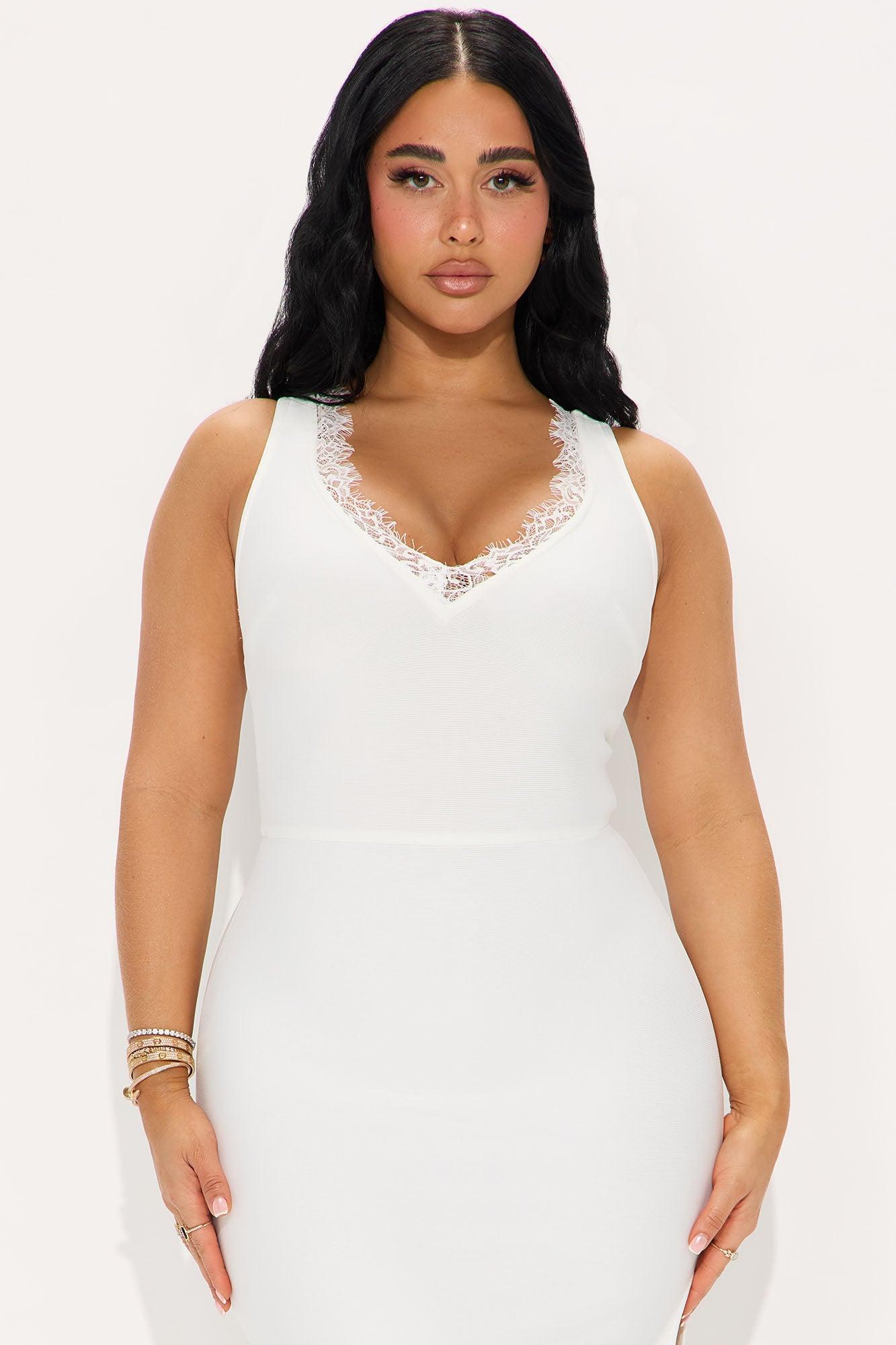 Becky Bandage Maxi Dress - White Product Image