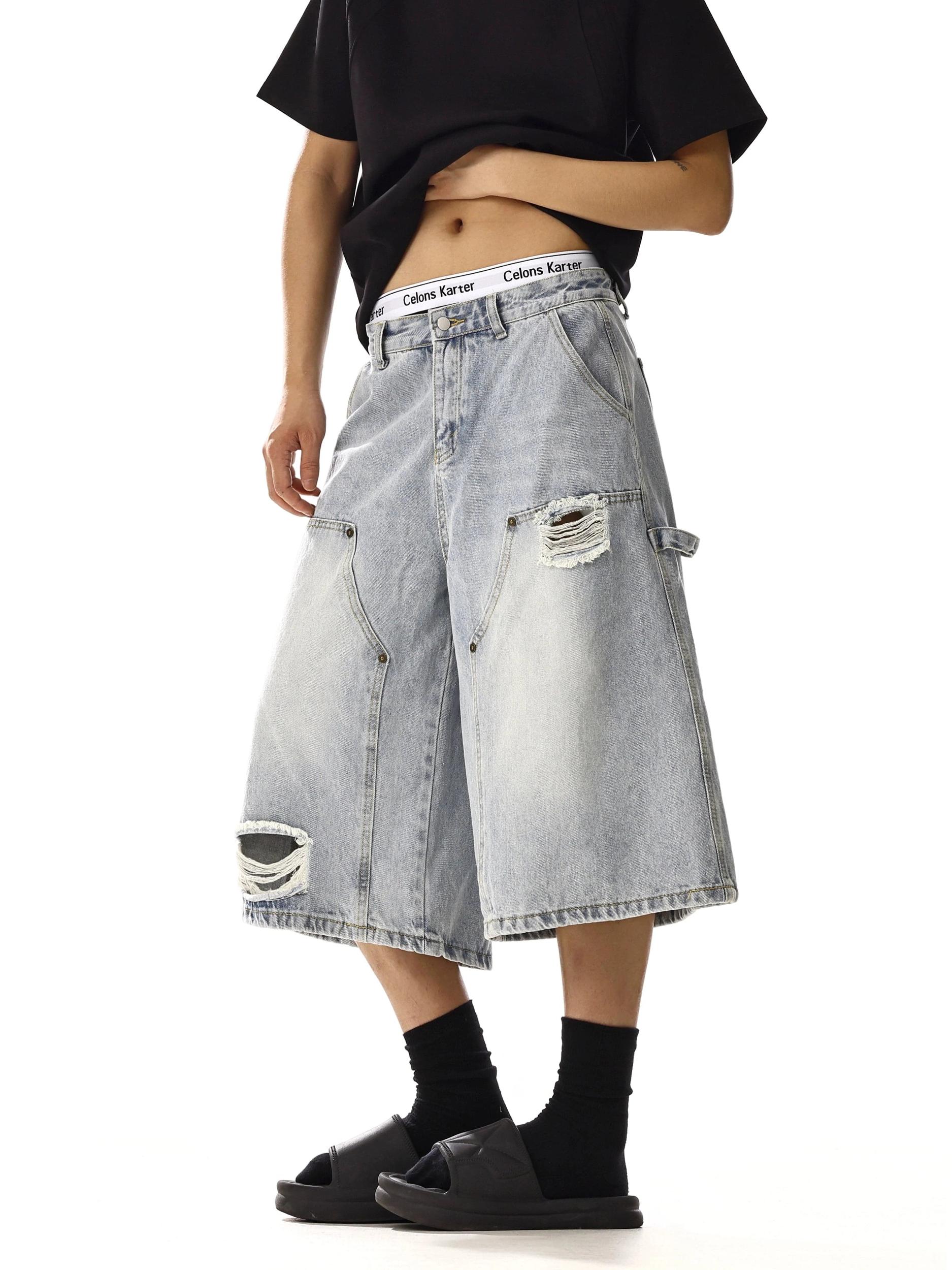 RT No. 18118 DISTRESSED WORKWEAR SHORTS Product Image