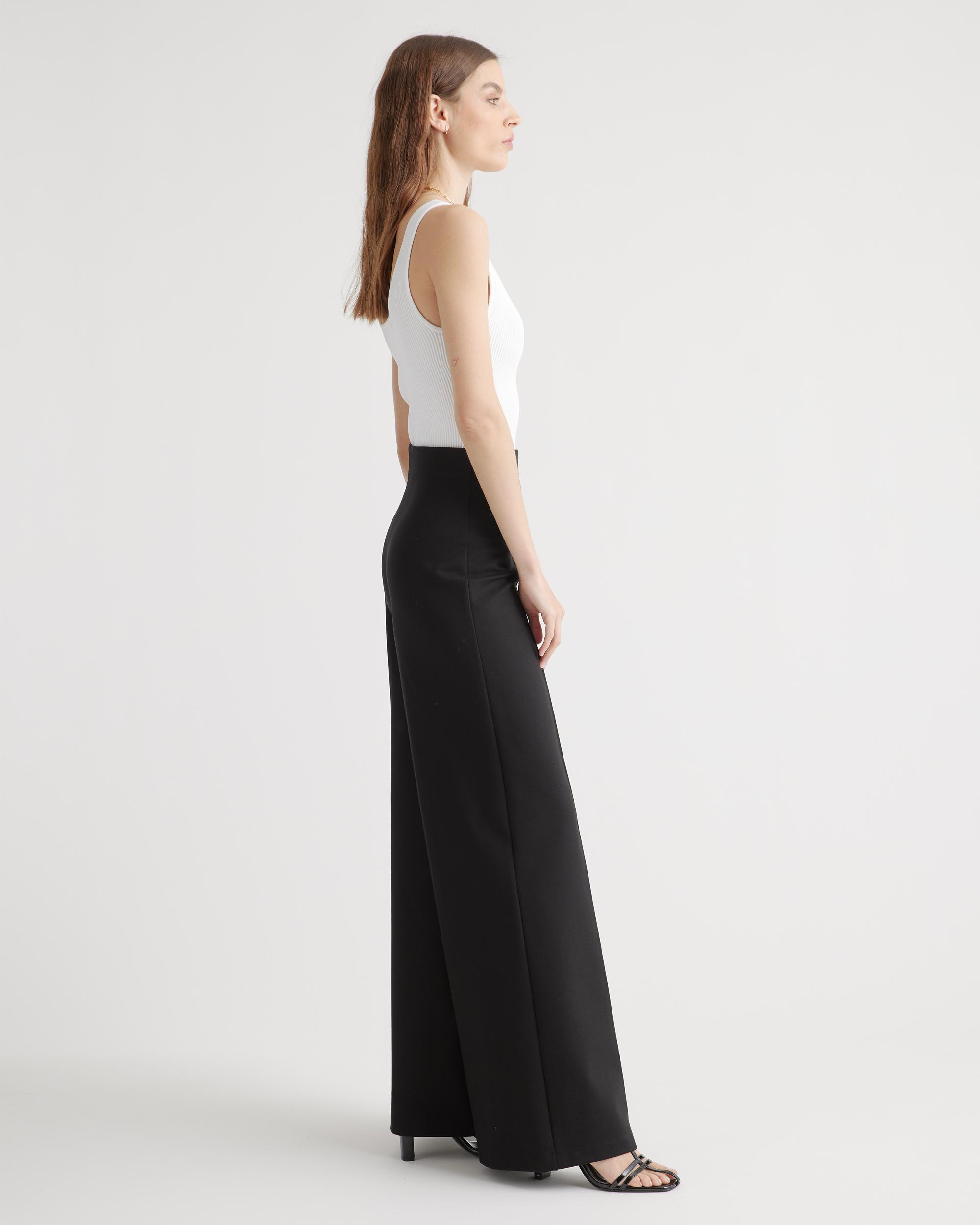 Quince | Women's Ultra-Stretch Ponte Super Wide Leg Pants Size XS, Rayon Product Image