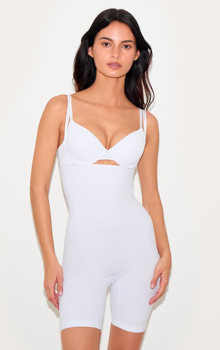 White Underbust Shapewear Bodysuit Product Image