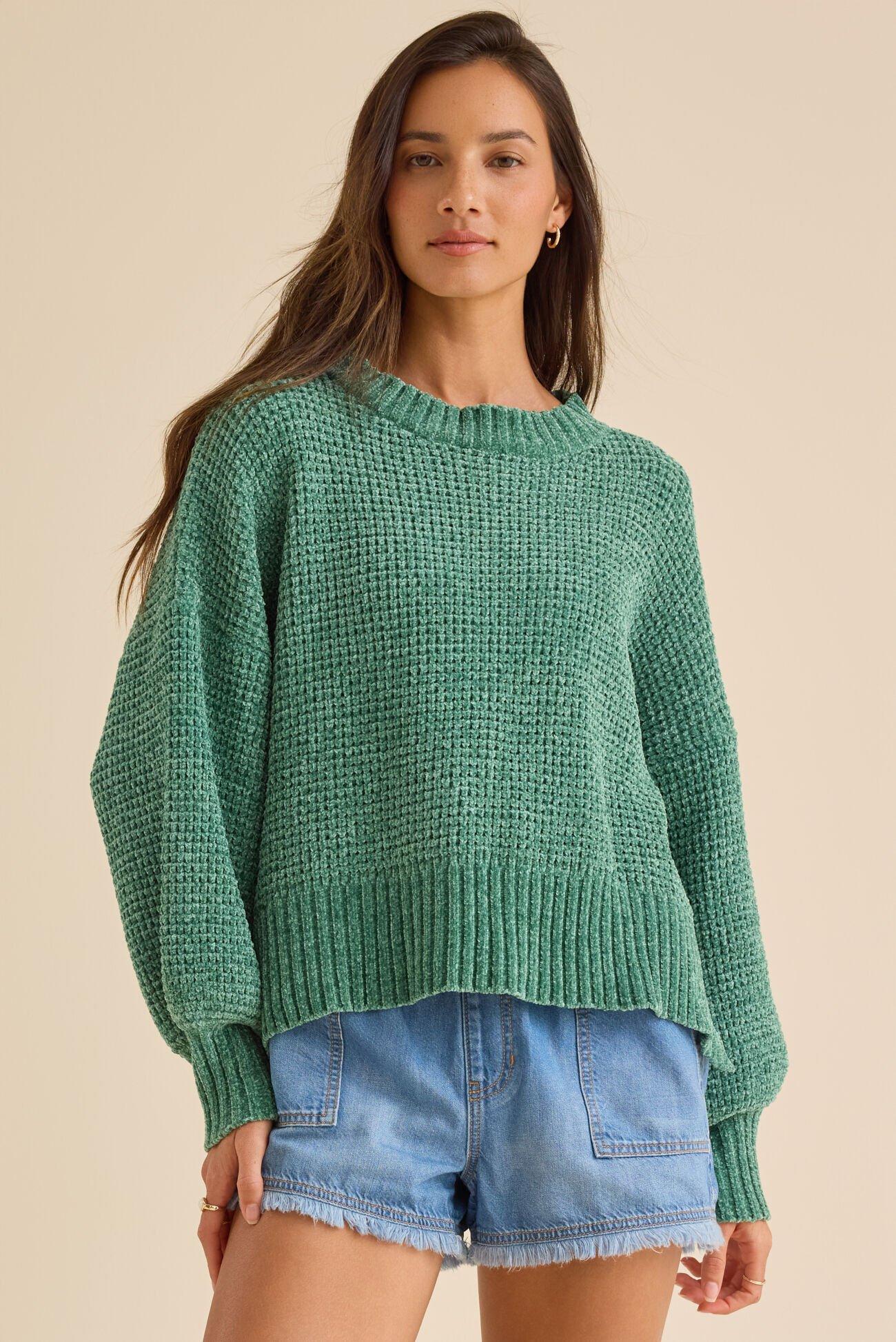 Dora Waffle-Knit Sweater Product Image