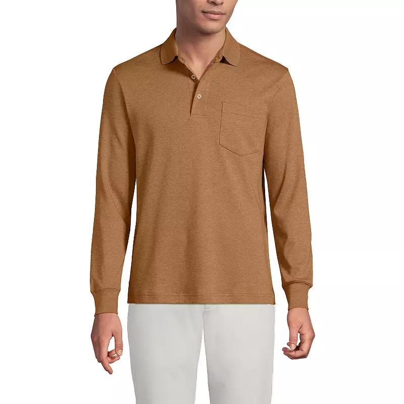 Men's Lands' End Classic-Fit Super Soft Supima Pocket Polo,  Product Image