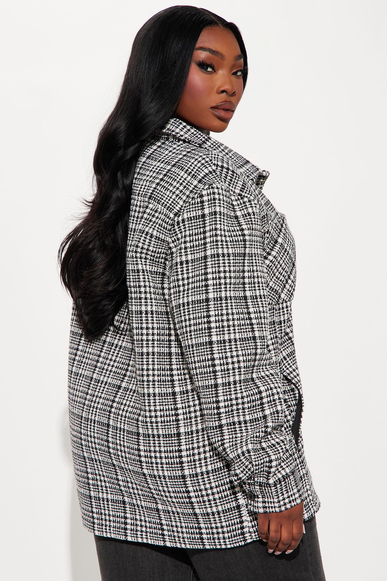 Jamie Tweed Overshirt - Black/combo Product Image