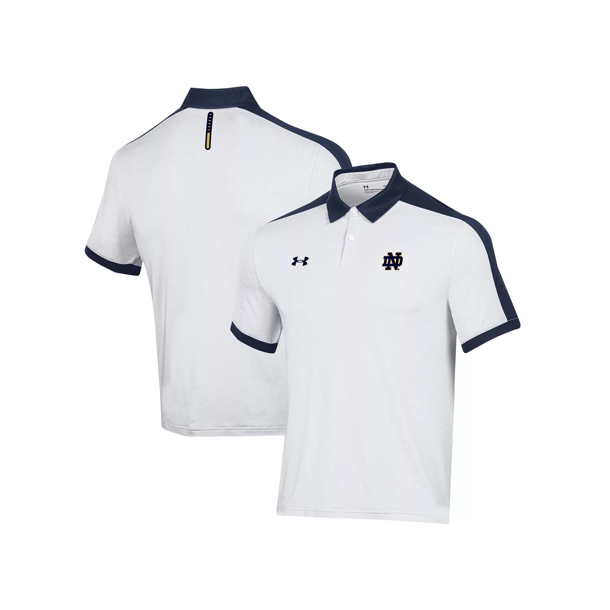 Men's Under Armour White Notre Dame Fighting Irish Trophy Polo, Size: XL Product Image