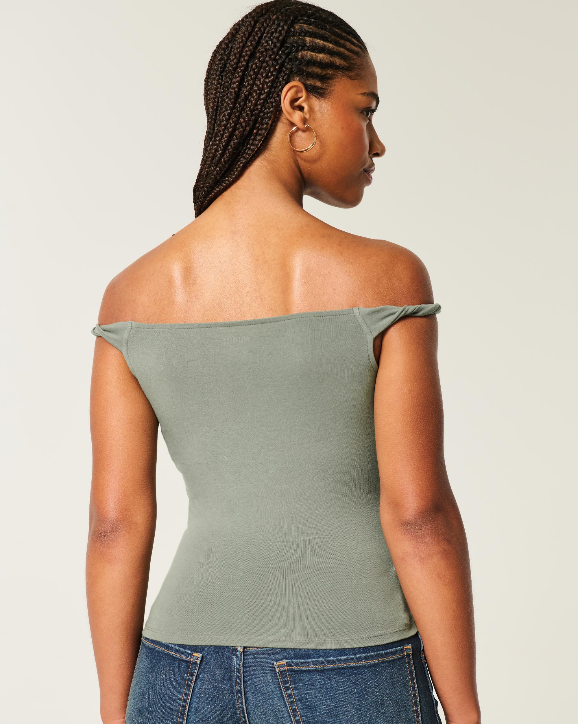 Twisted Off-the-Shoulder New York City Graphic Tee Product Image