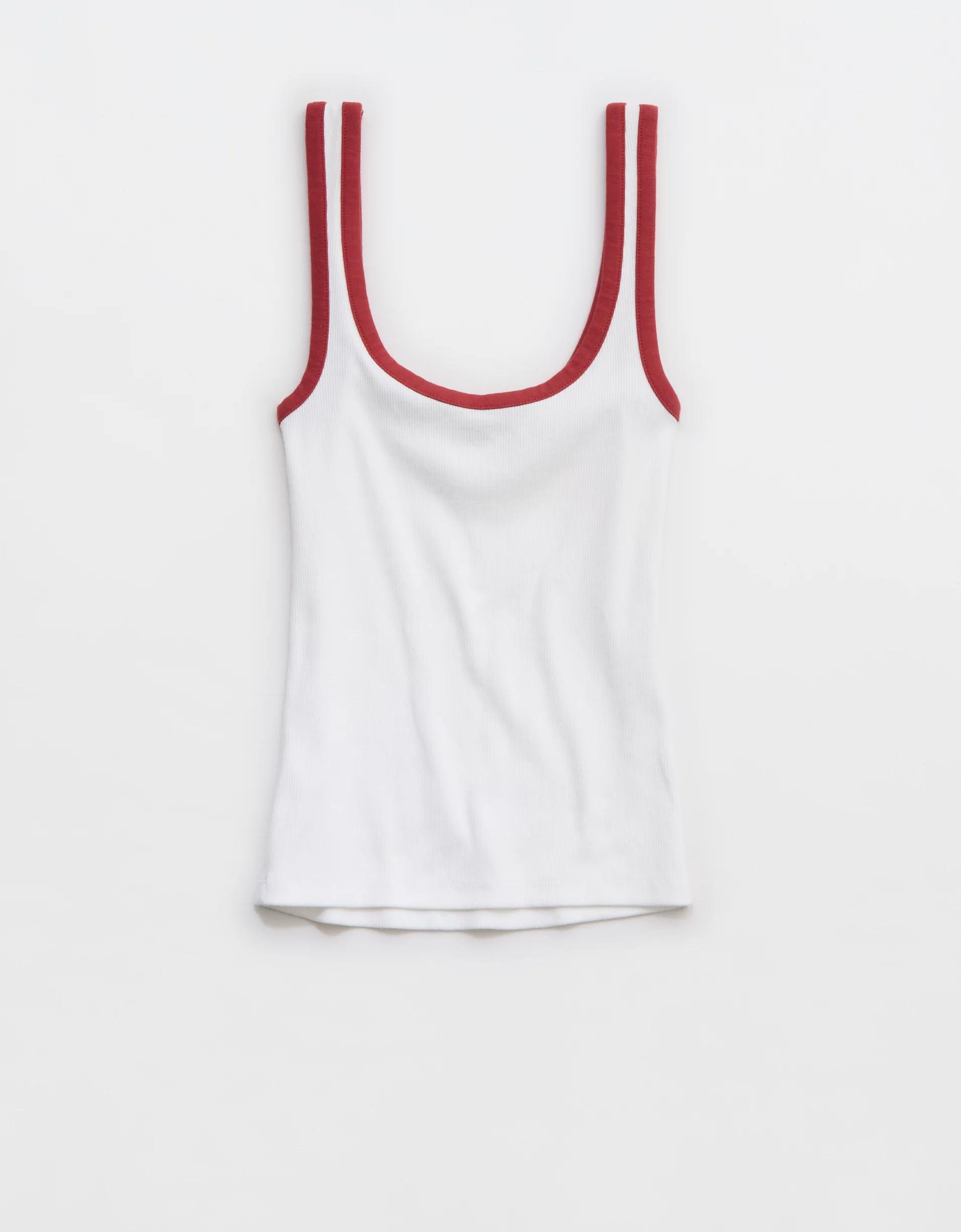 Aerie Double Scoop Neck Tank Top Women's Product Image