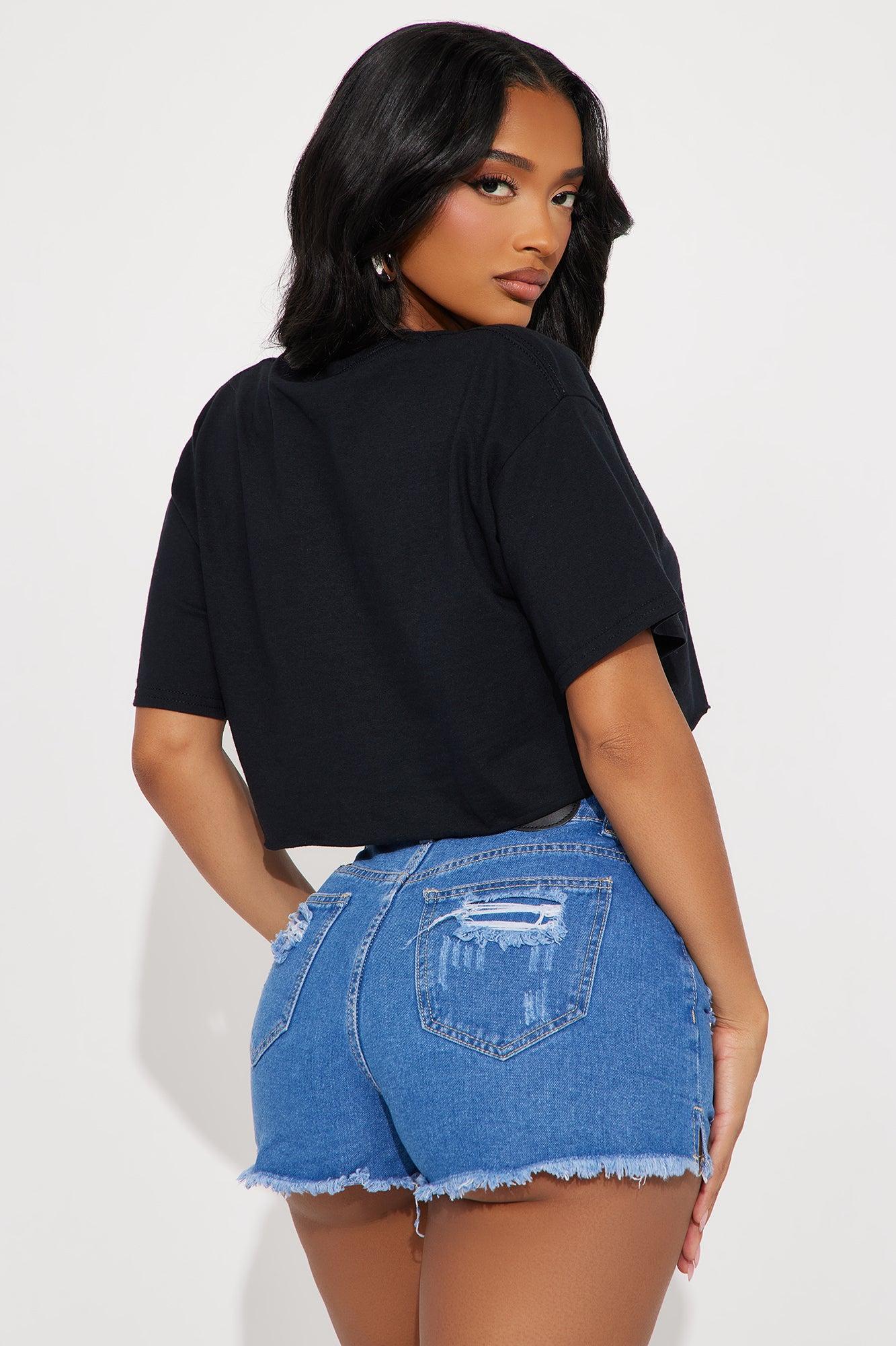 Tequila Made Me Do It Crop Tee - Black Product Image