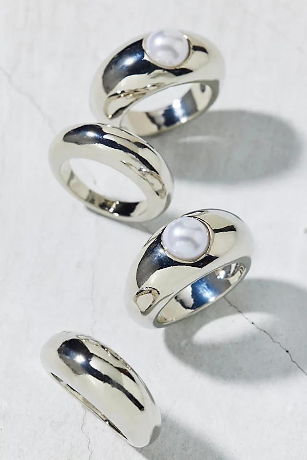 Pearl Dome Ring Set Womens at Urban Outfitters Product Image