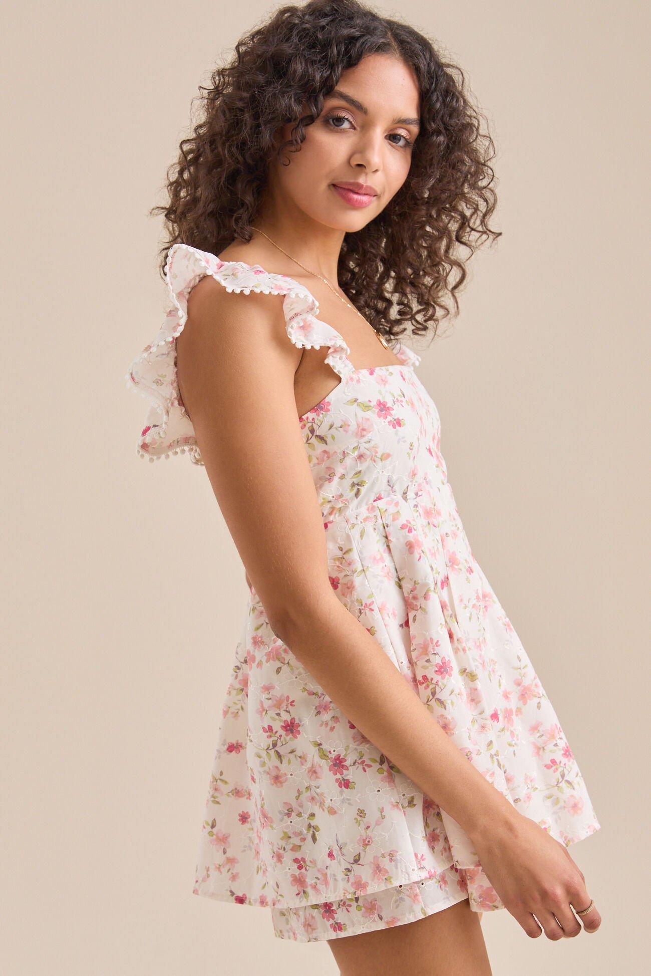 Virginia Flutter Sleeve Romper Product Image