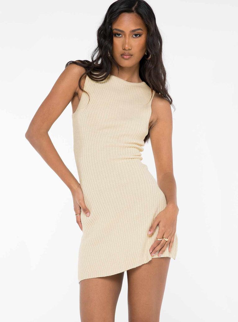 Osment Knit Mini Dress Cream Product Image