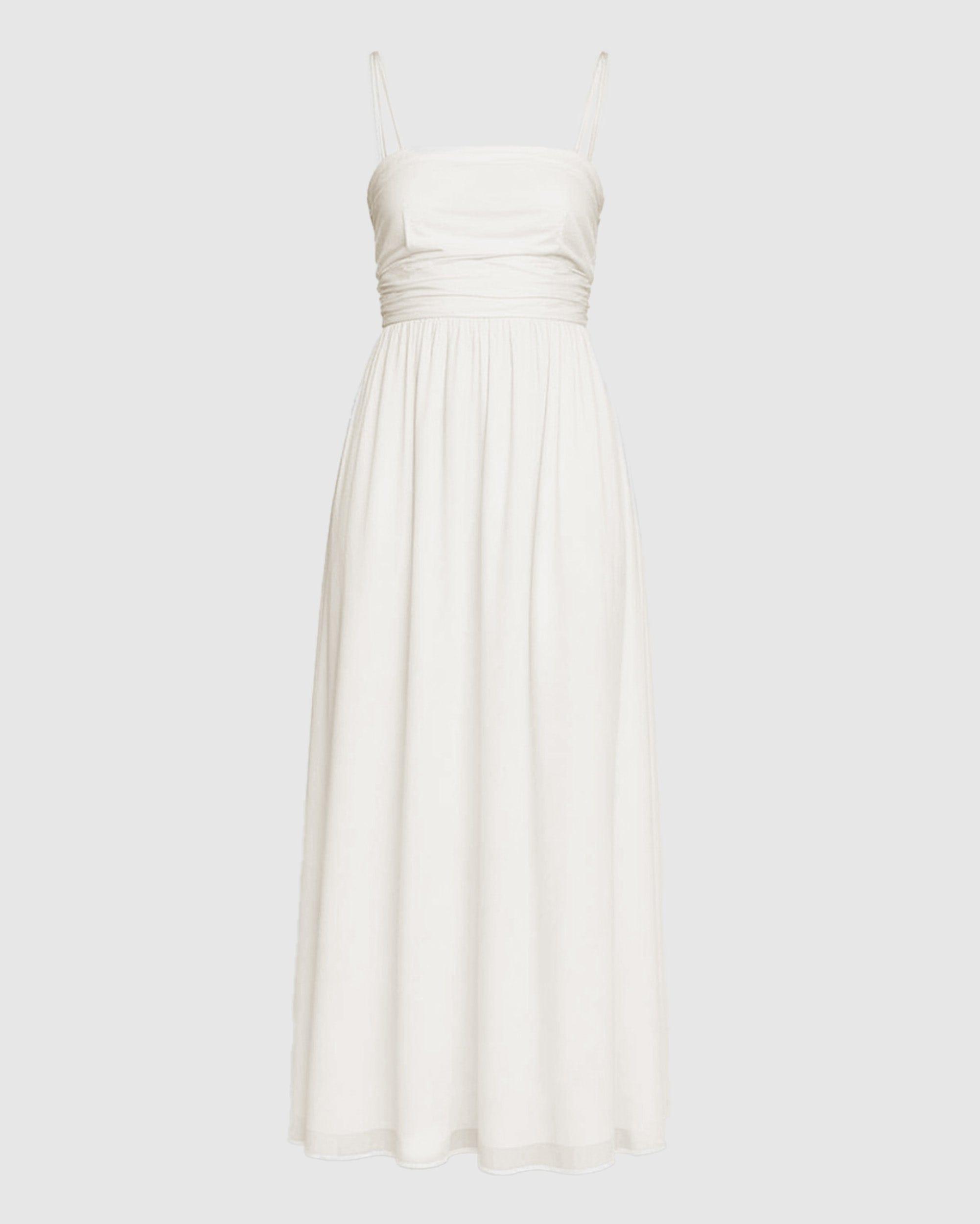 Aurora Ruched Organic Cotton Maxi Dress Product Image