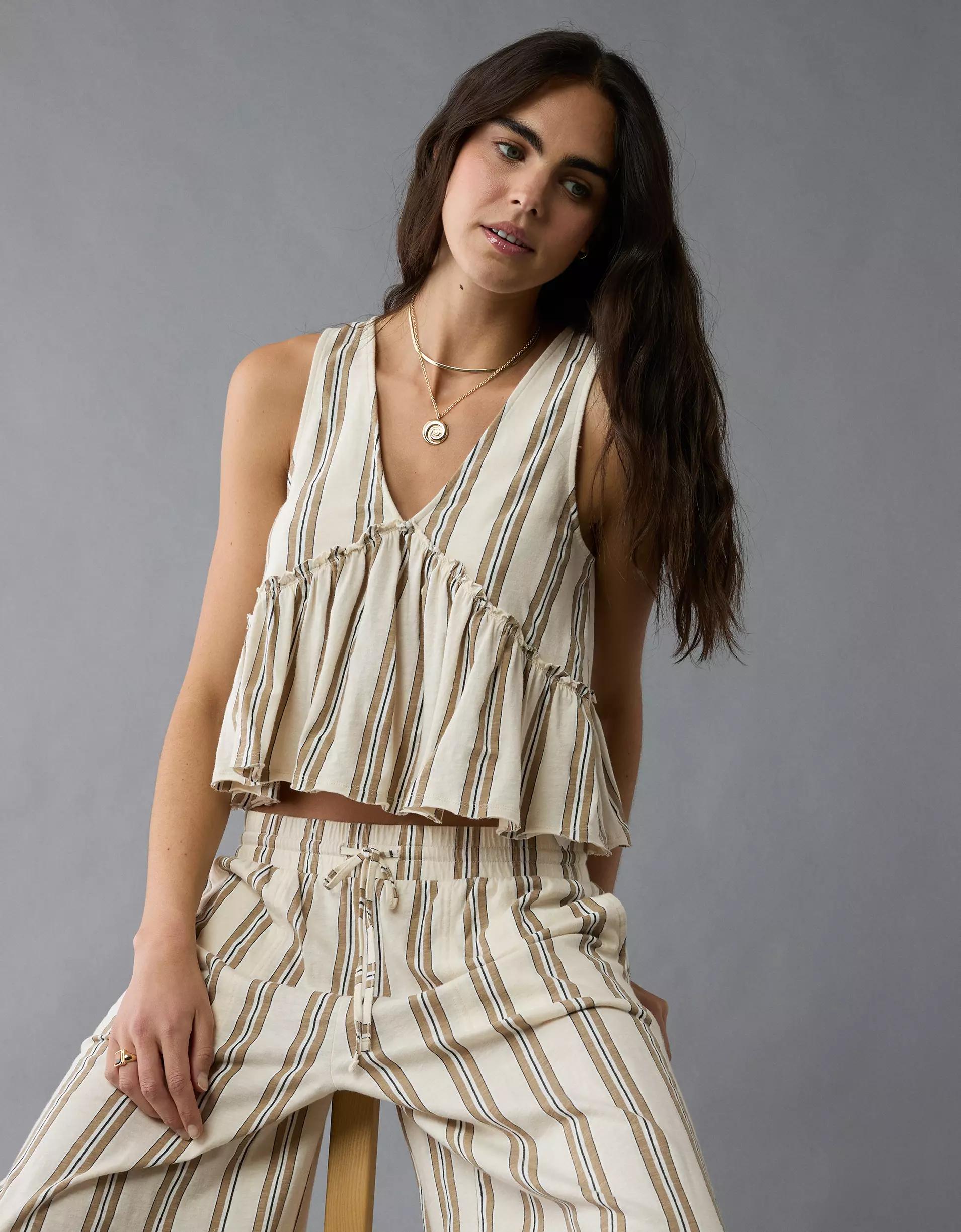 AE Sunchaser Knit V-Neck Swing Tank Top Product Image