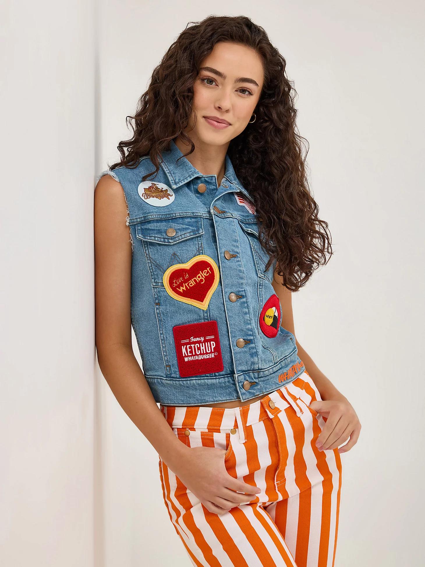 Wrangler x Whataburger Women's Cut-Off Vest | Women's JACKETS & OUTERWEAR | Wrangler® Product Image