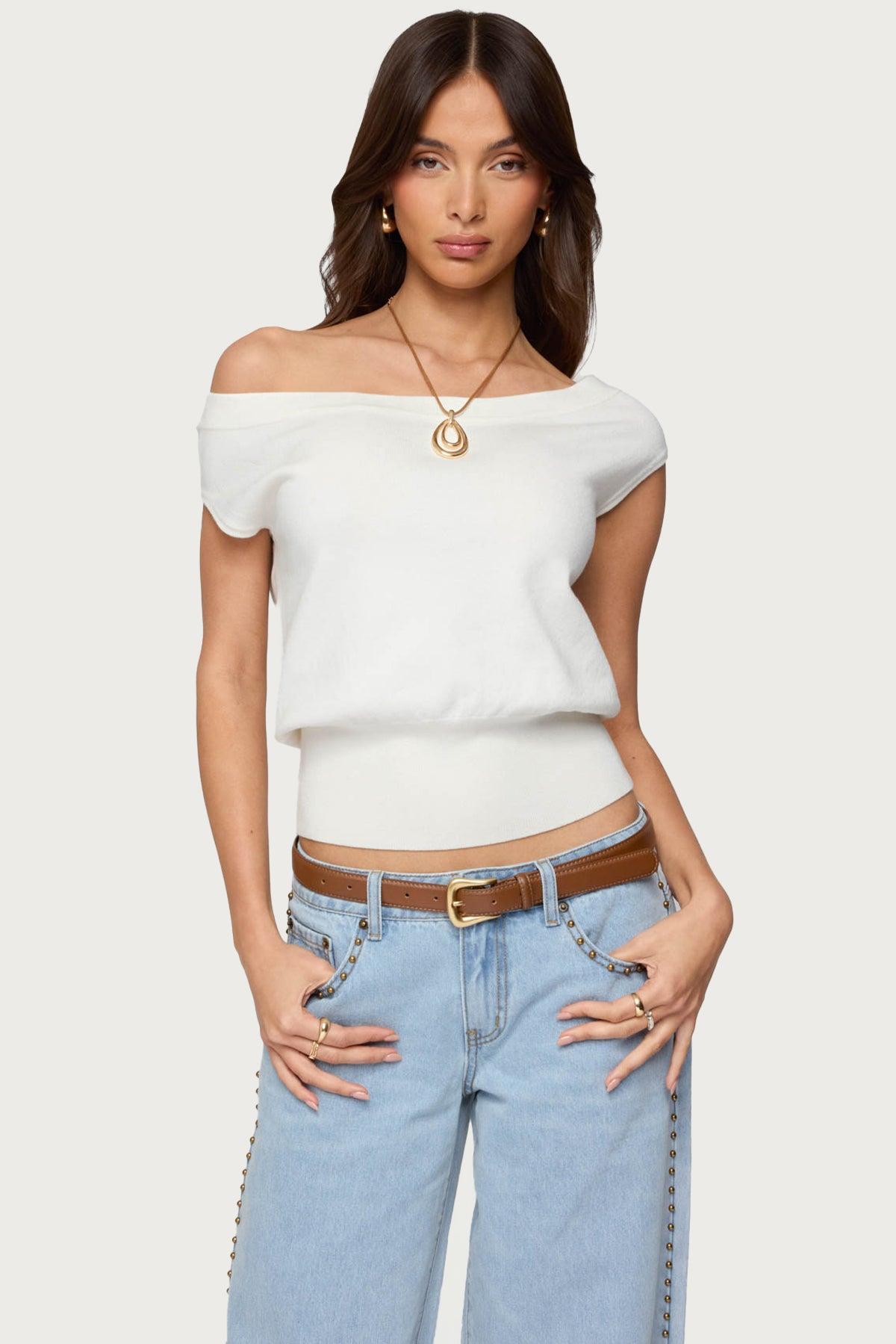 Michaela Off Shoulder Knit Top Product Image