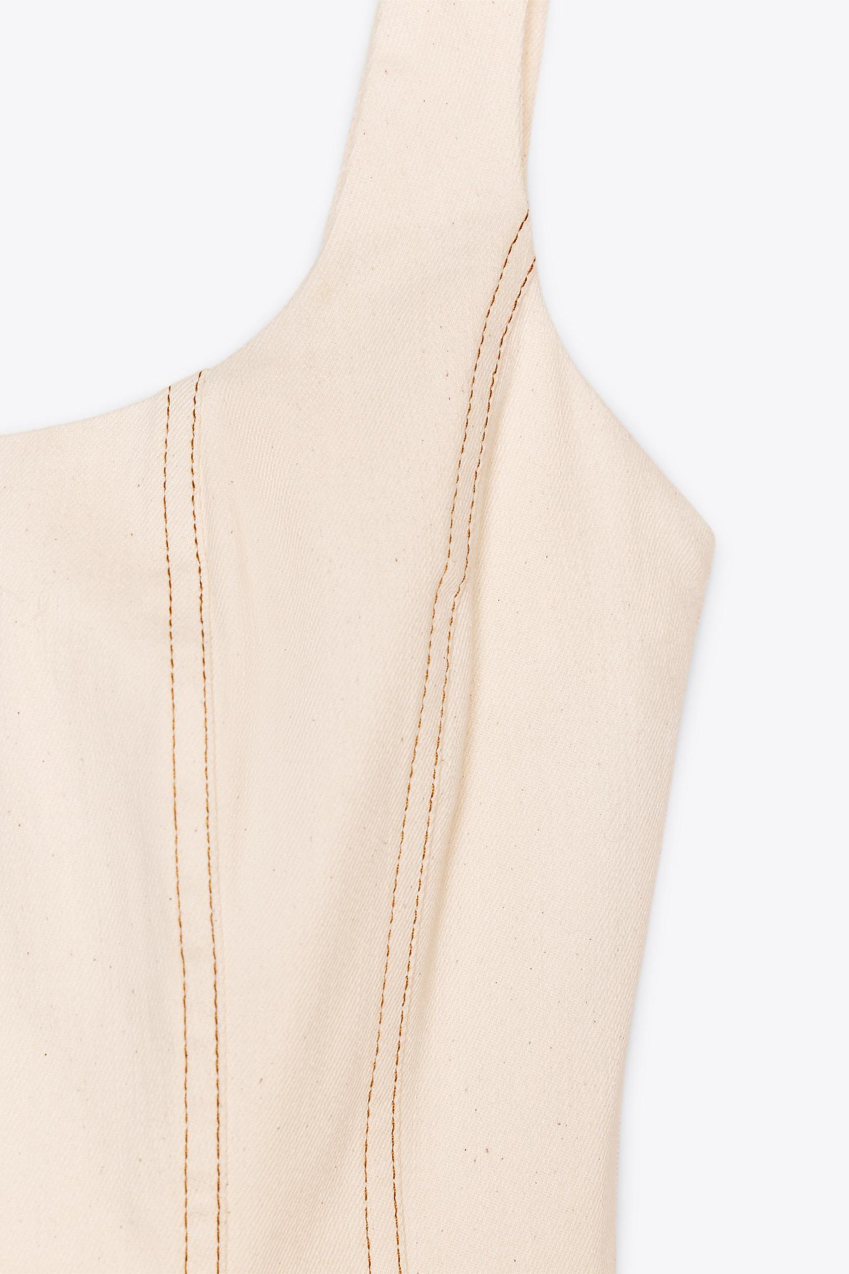 TOPSTITCHED MIDI DRESS Product Image