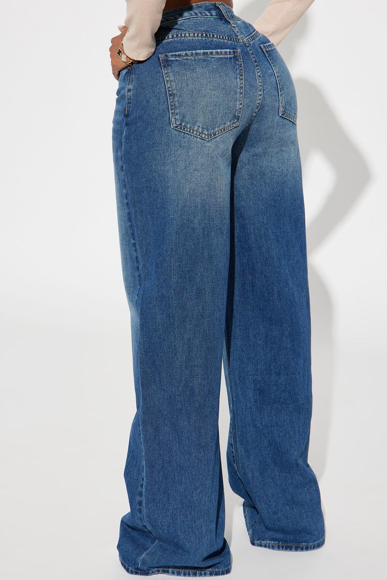 Chelsea Drop Waist Baggy Jeans - Medium Wash Product Image