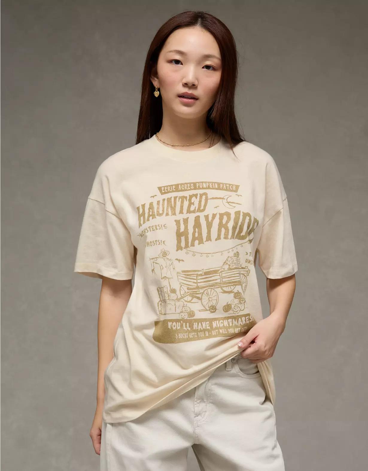 AE Oversized Halloween Graphic T-Shirt Product Image