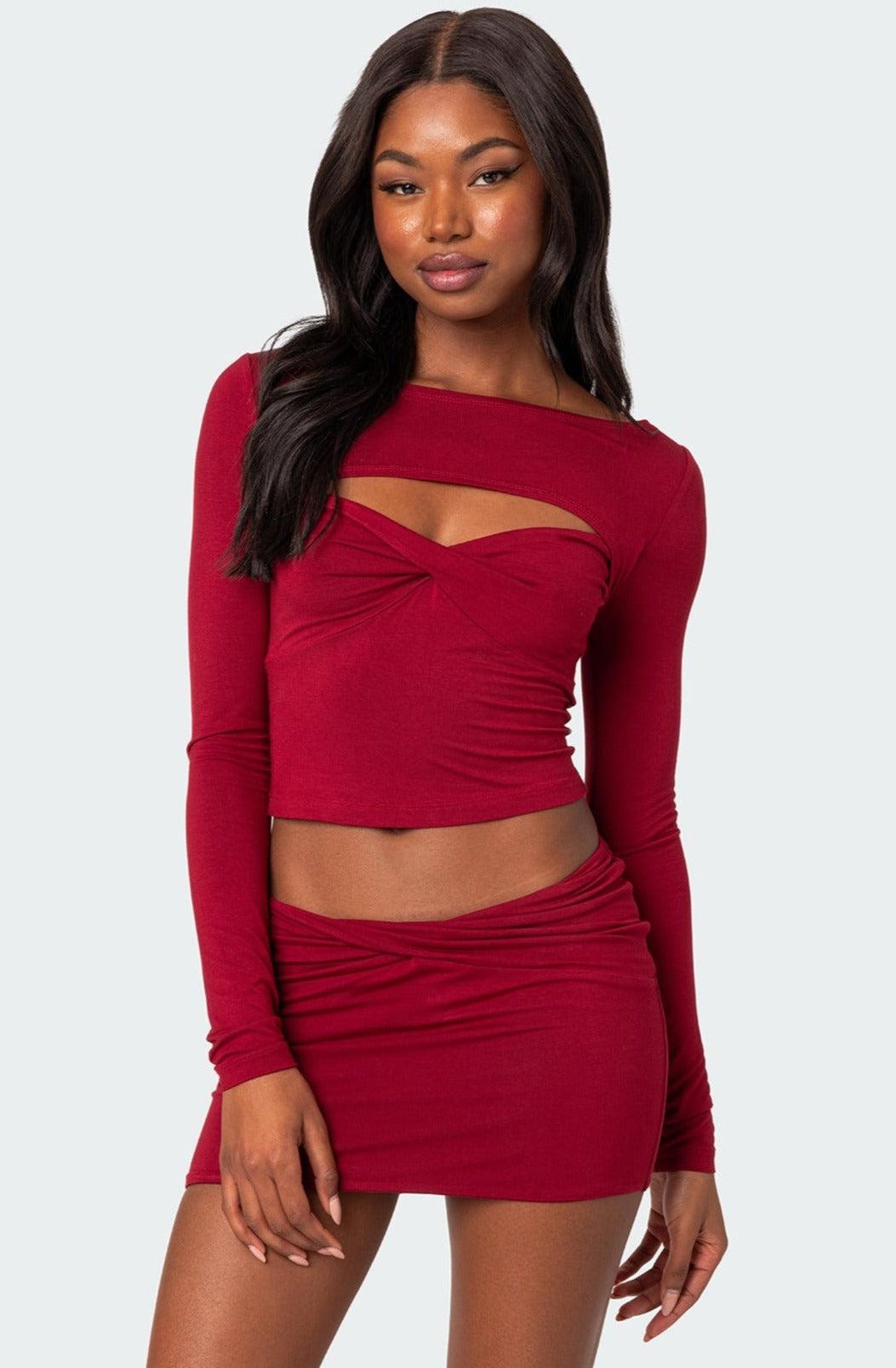 Lara Cut Out Twist Front Top Product Image