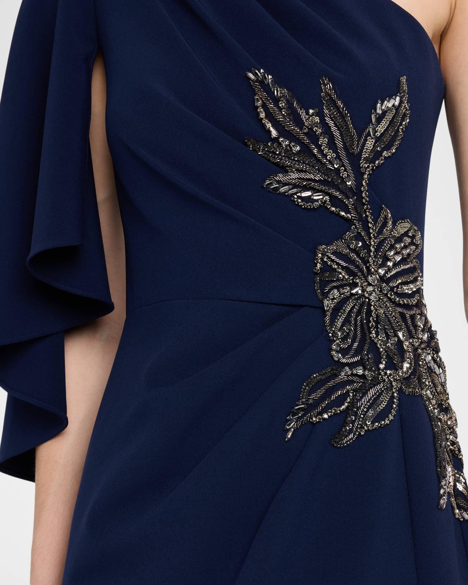 Giuliana Embellished Crepe Column Gown Product Image