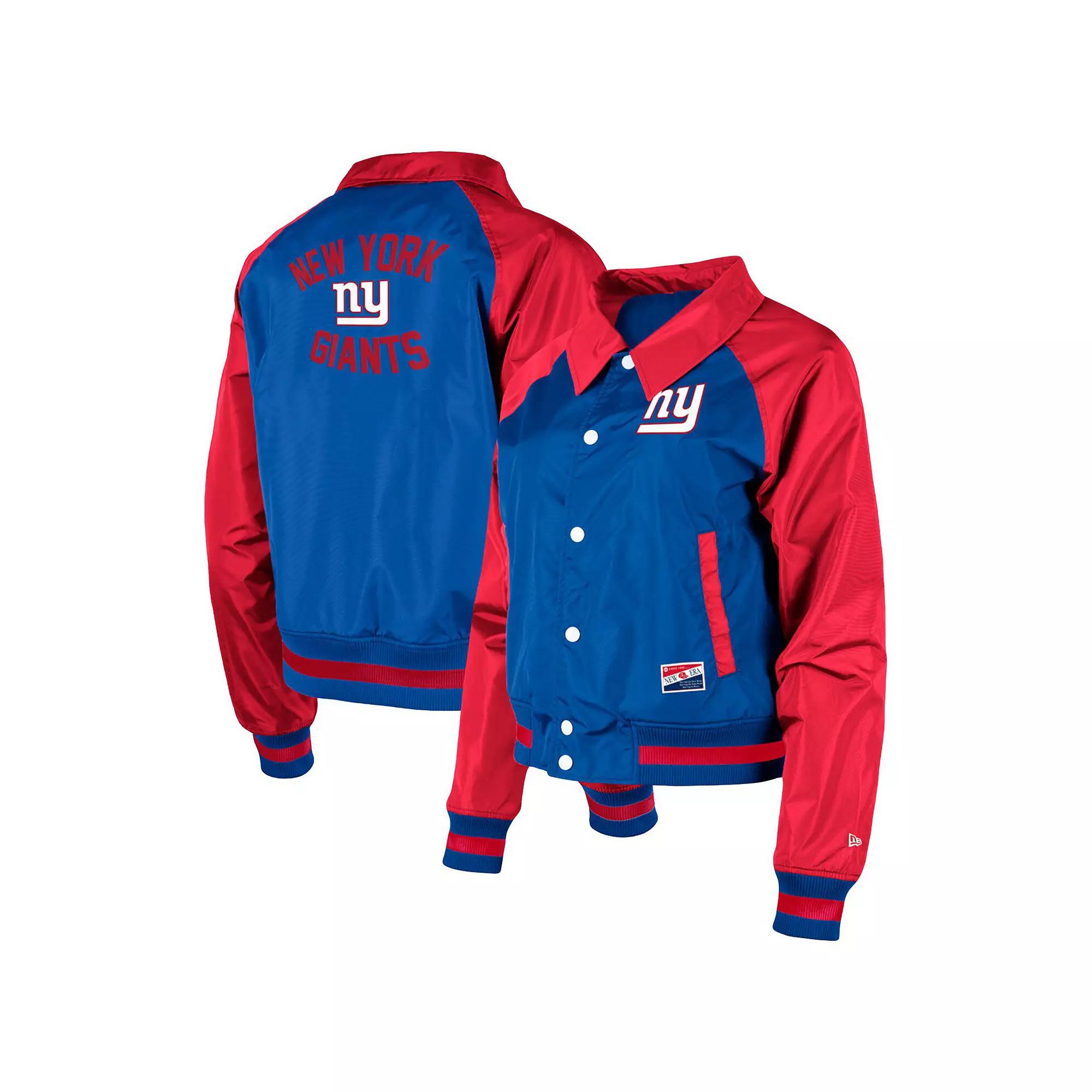 Women's New Era Royal New York Giants Coaches Raglan Full-Snap Jacket, Size: XL, Blue Product Image