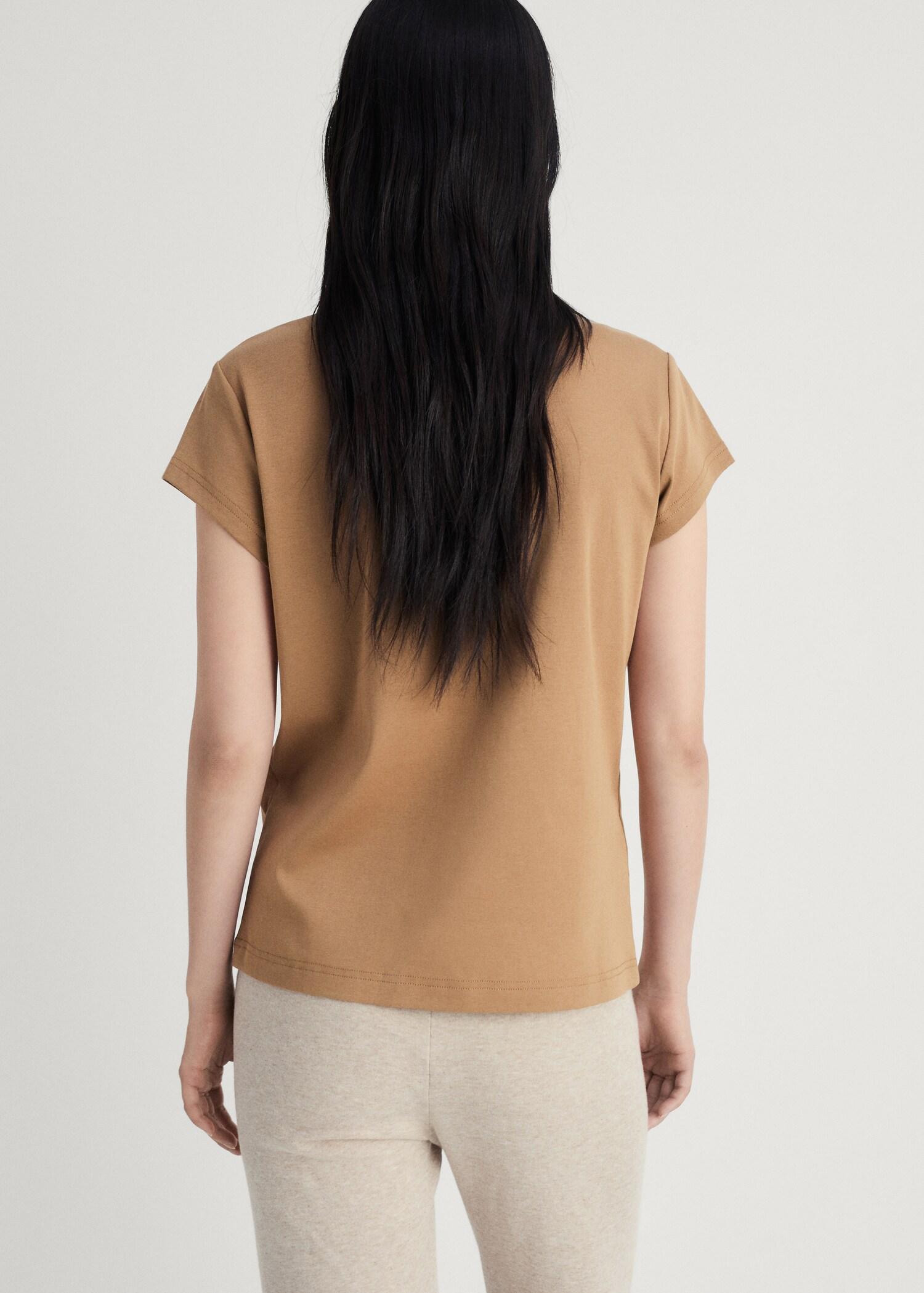 100% cotton short sleeve t-shirt - Women | MANGO USA Product Image