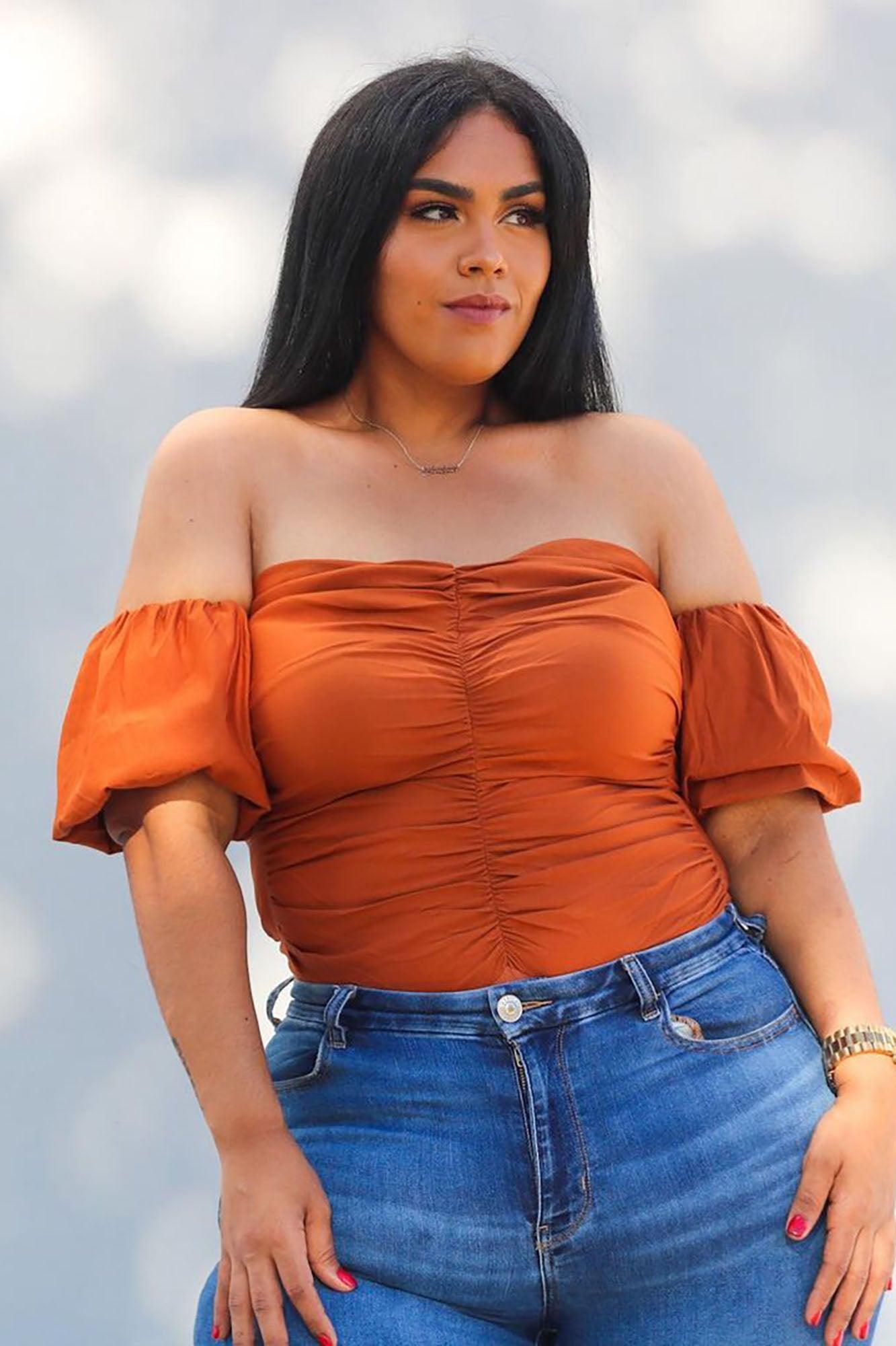 With Desire Bodysuit - Rust Product Image