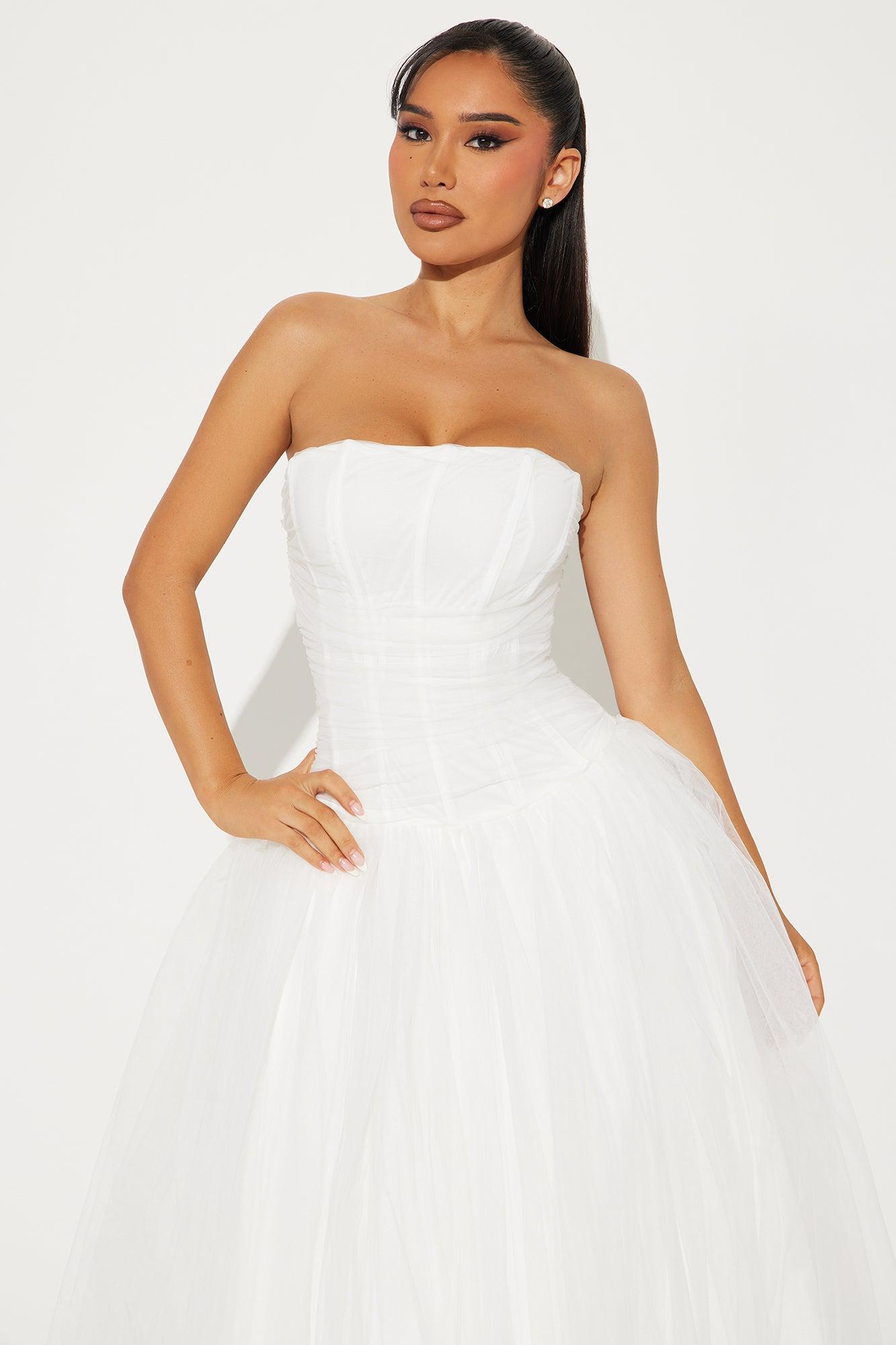 Jazmyn Tulle Gown - White Product Image