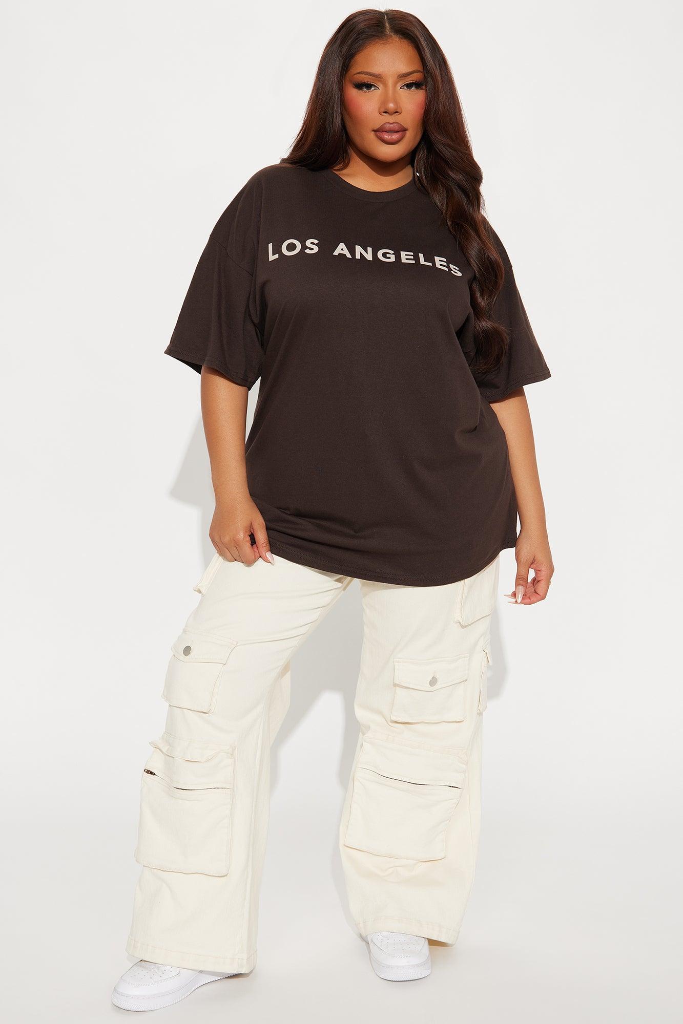 Los Angeles Oversized Tee - Chocolate Product Image