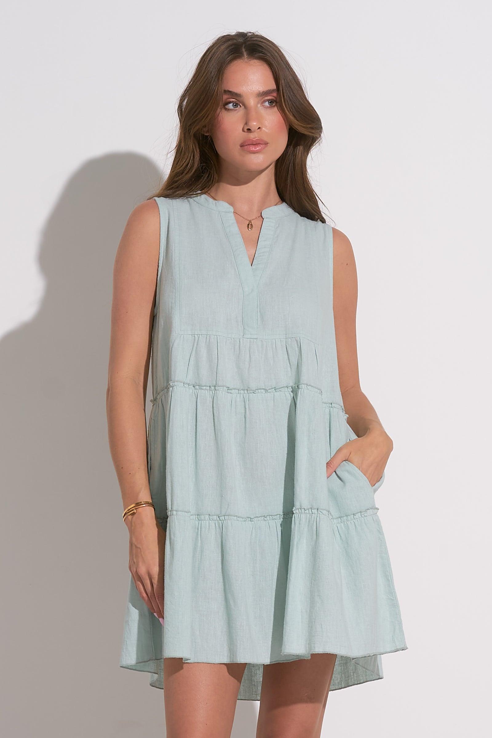A-LINE SLEEVELESS DRESS Product Image