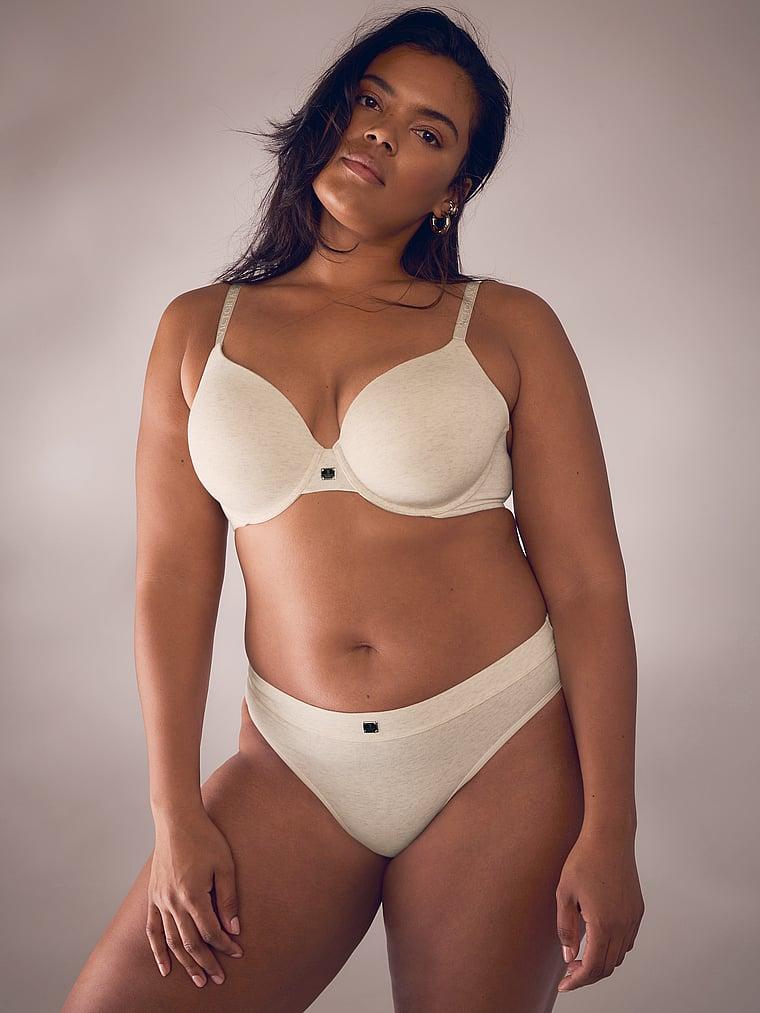 Cotton Logo Hardware Lightly Lined Full-Coverage Bra Product Image