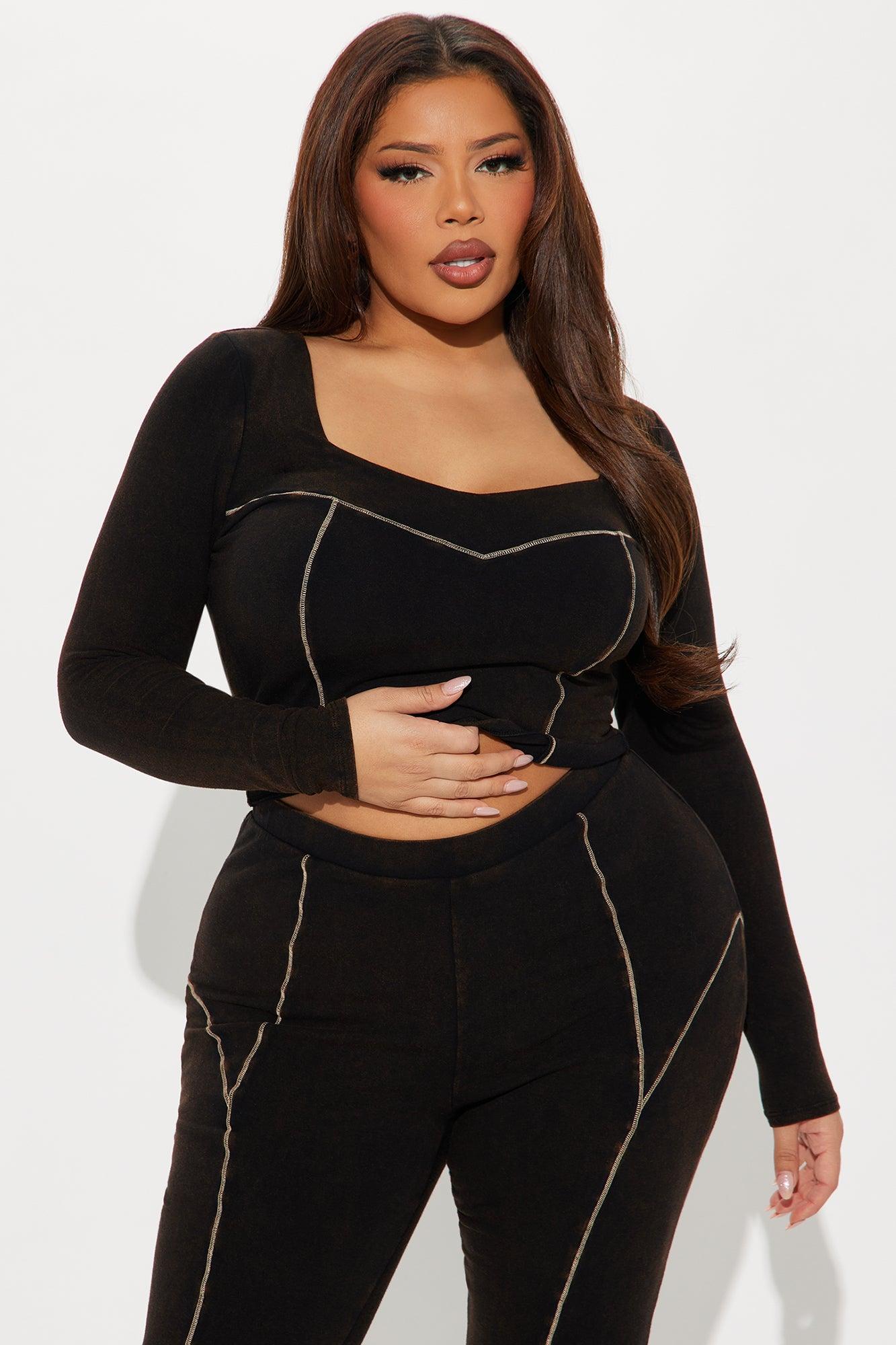 Stay In Your Lane Flare Pant Set - Black Product Image