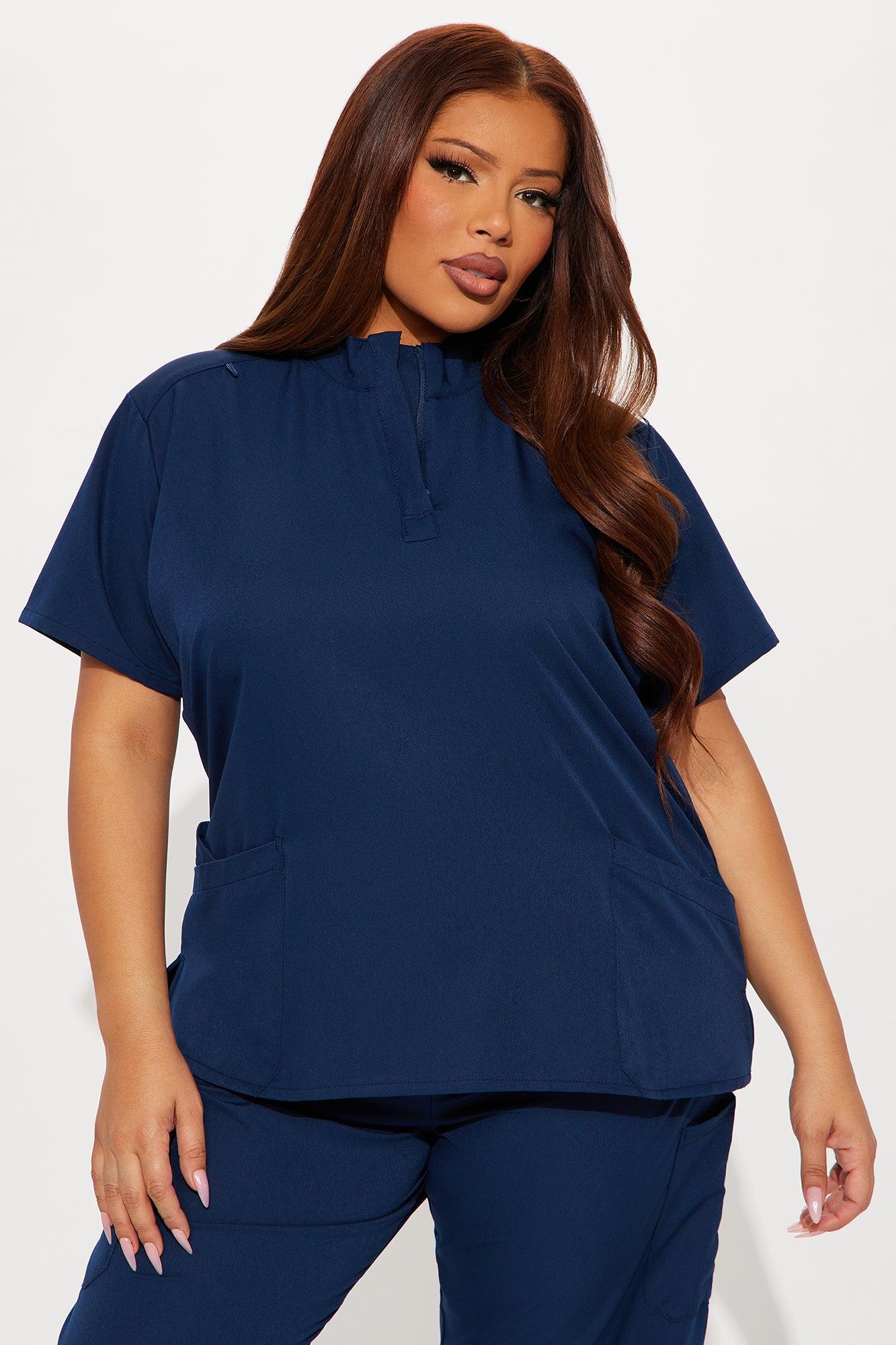 Ready For Anything 4 Way Stretch Uniform Scrub Pant Set - Navy Female Product Image