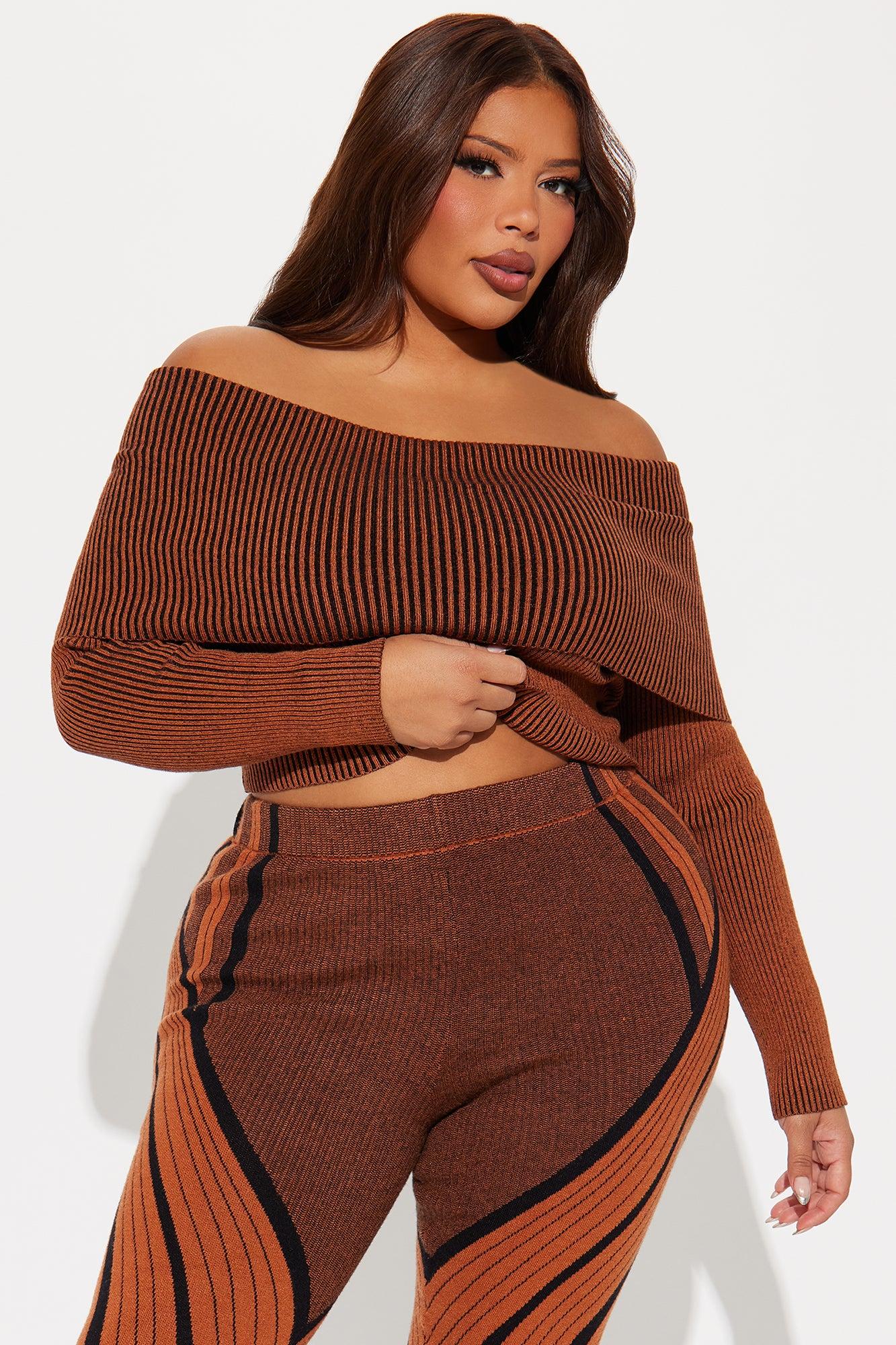 Gone For So Long Sweater Legging Set - Rust Product Image