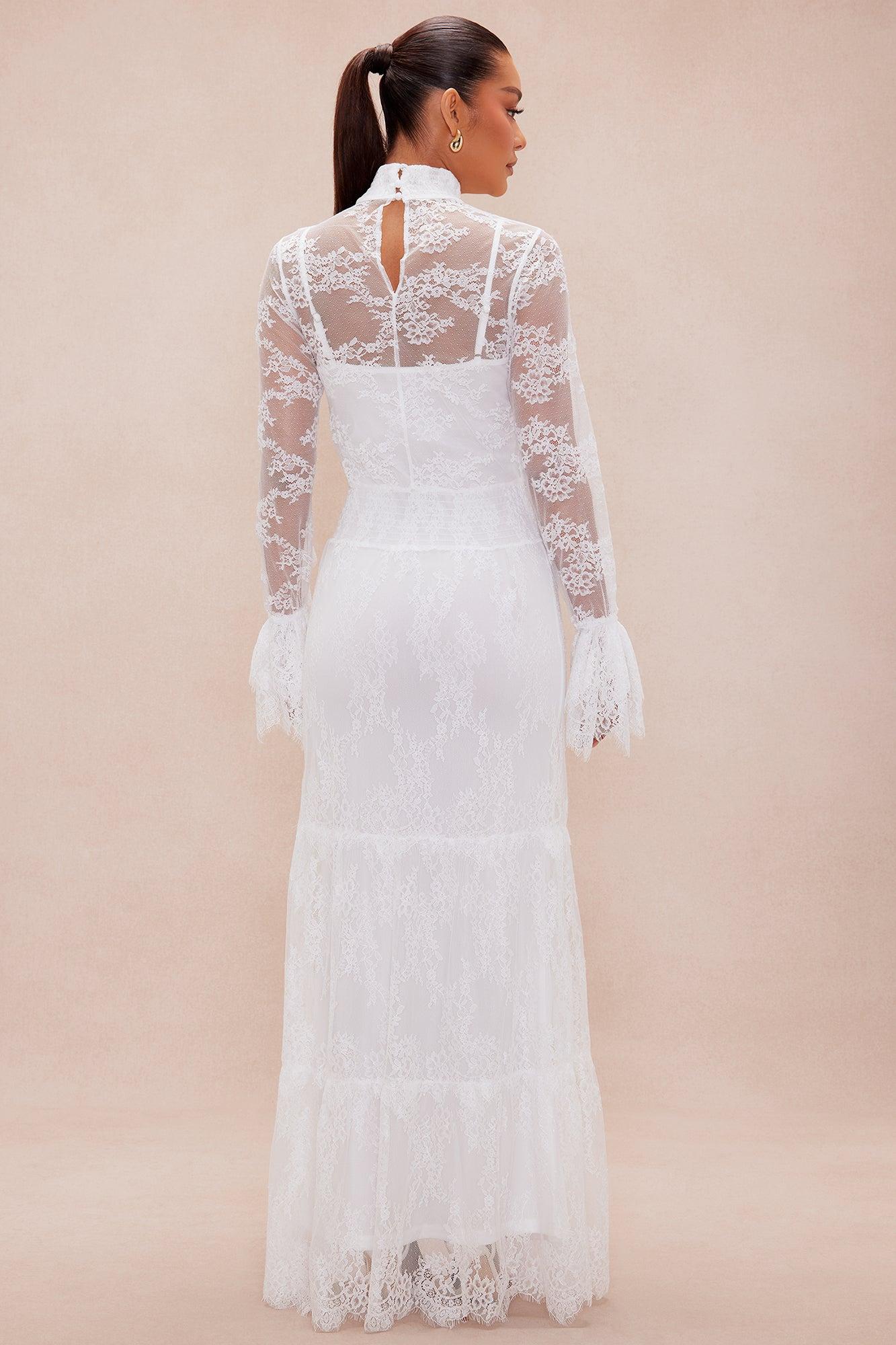 Loraine Lace Maxi Dress - White Female Product Image