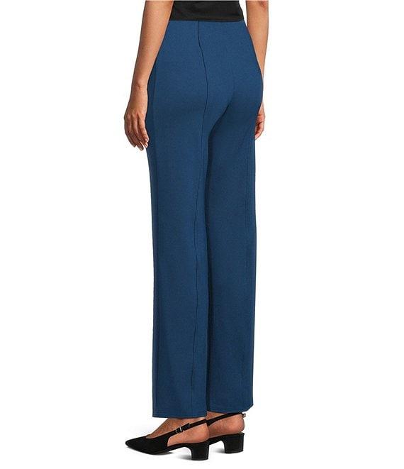 Slim Factor by Investments Stretch Ponte Knit No Waist Slim Straight Pants Product Image