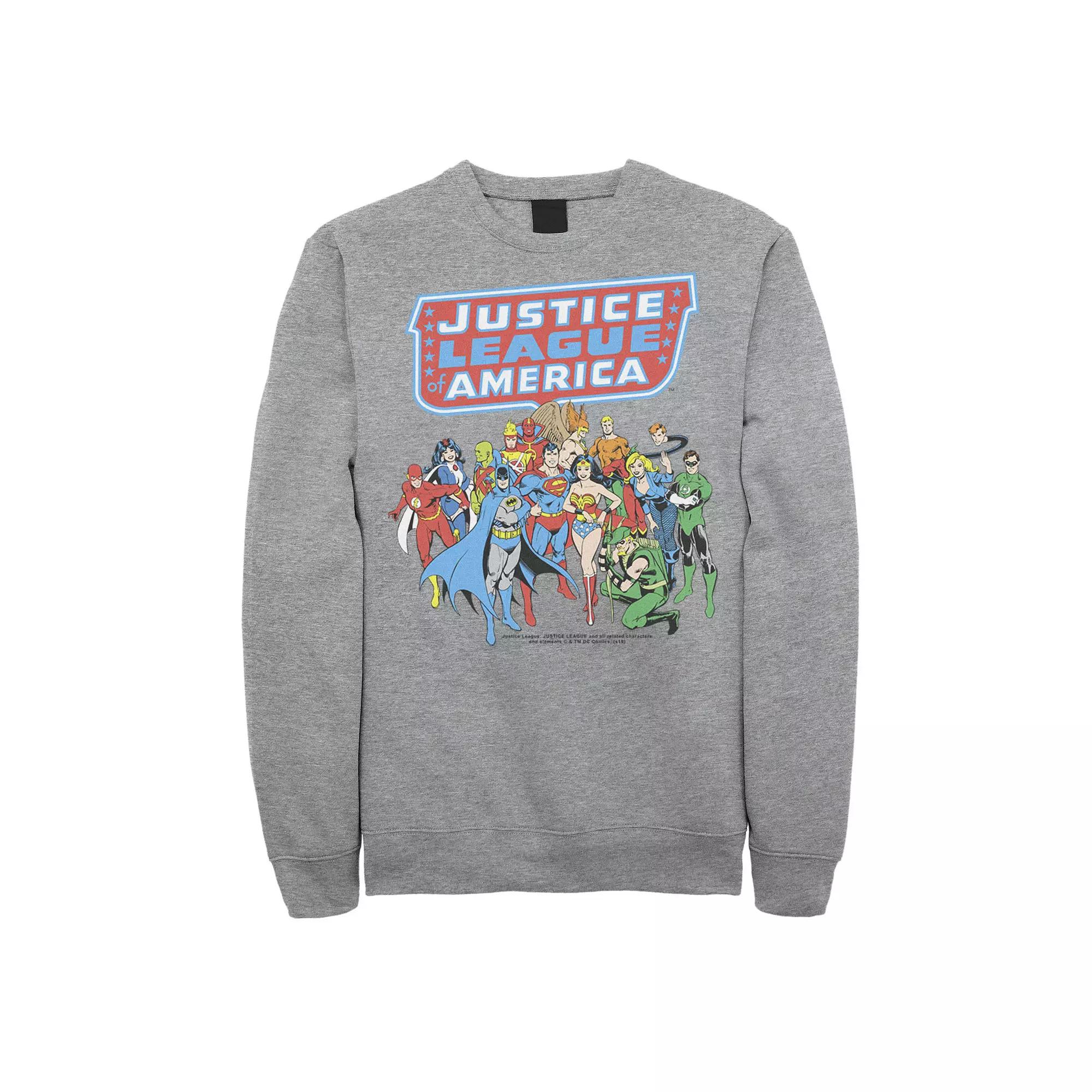 Men's DC Comics Justice League Of America Group Shot Sweatshirt,  Product Image