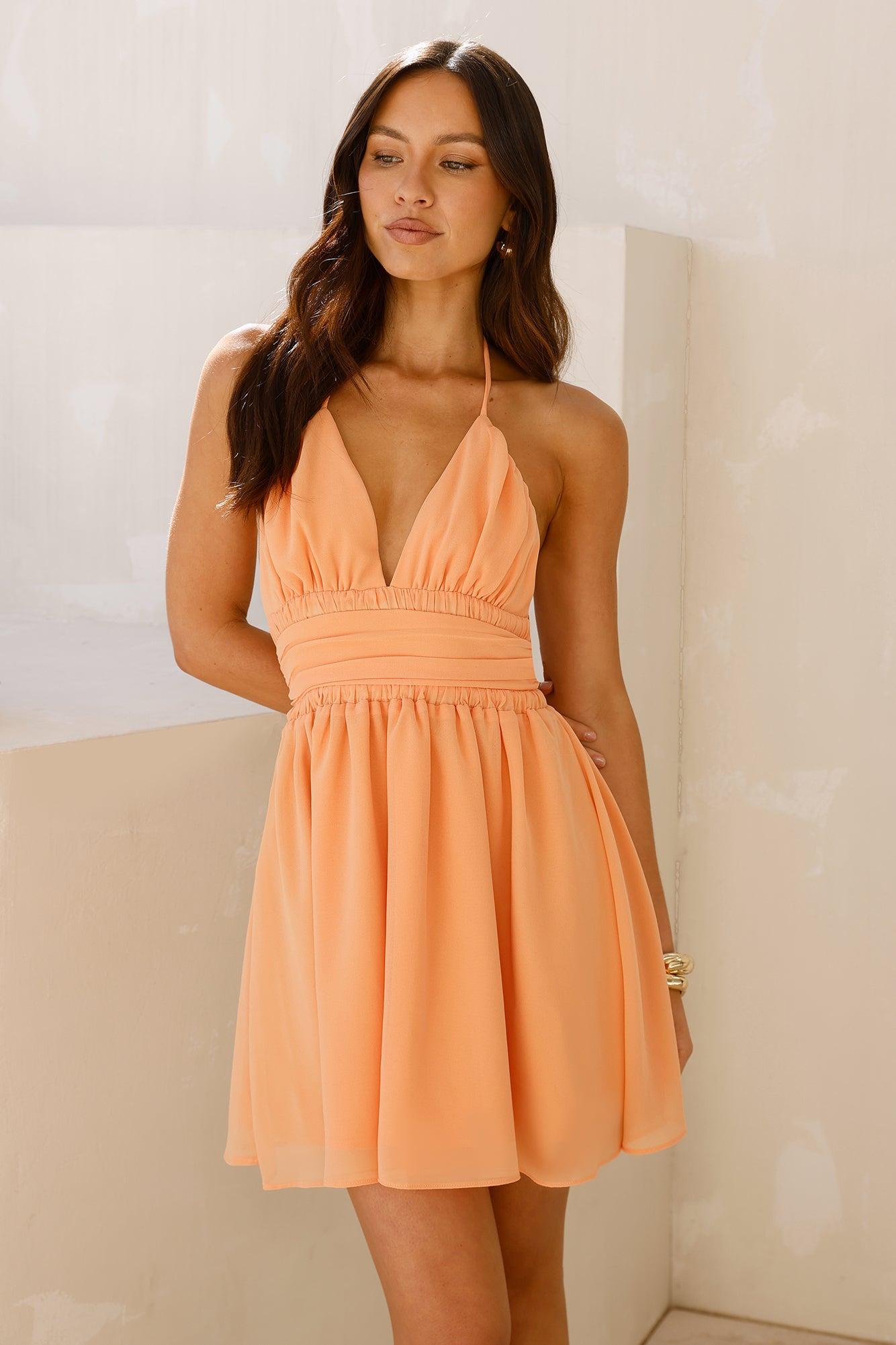 Sunset Tease Mini Dress Orange Product Image