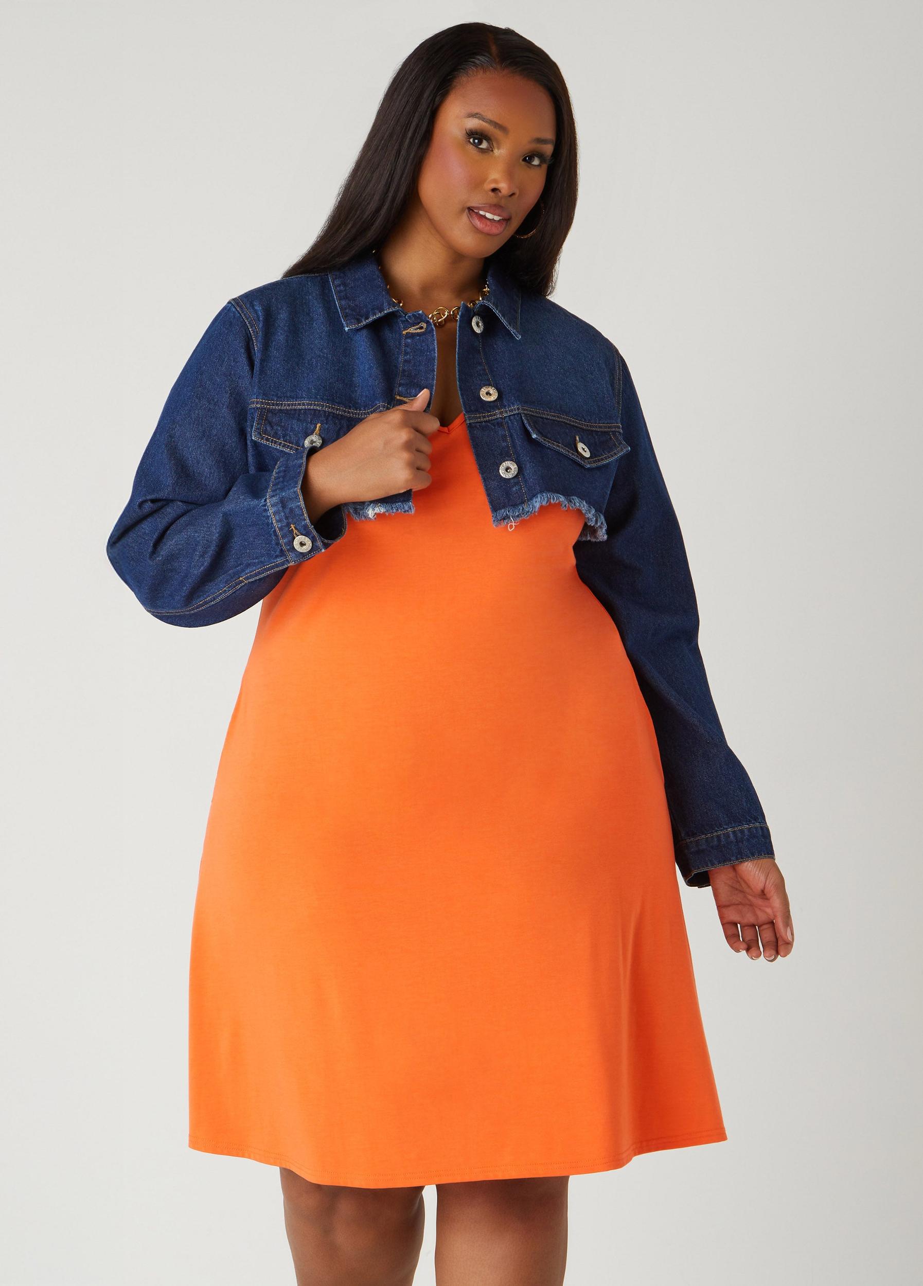 Tiered Sleeve Jersey A Line Dress Product Image