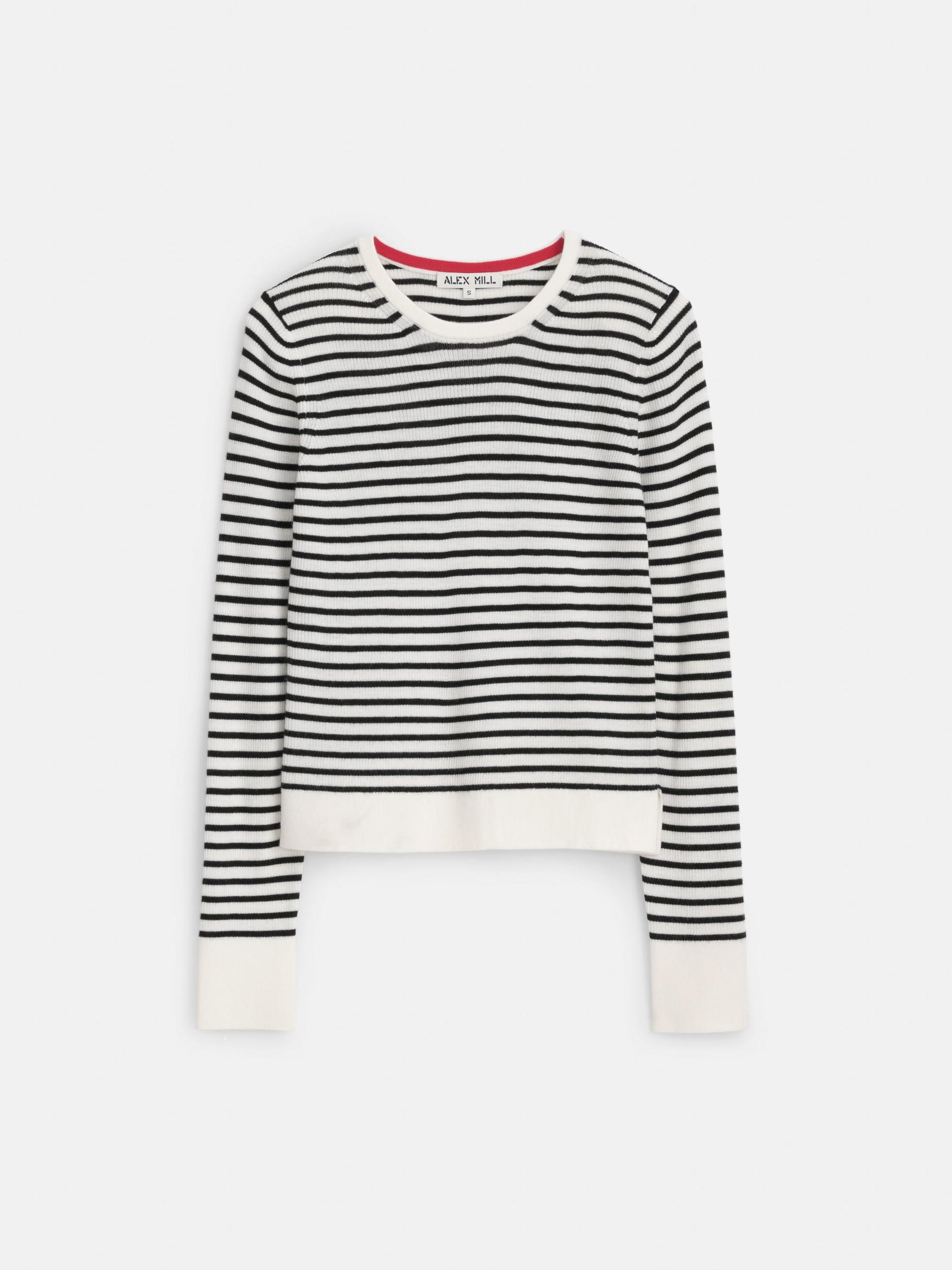 Ava Striped Sweater Tee Product Image