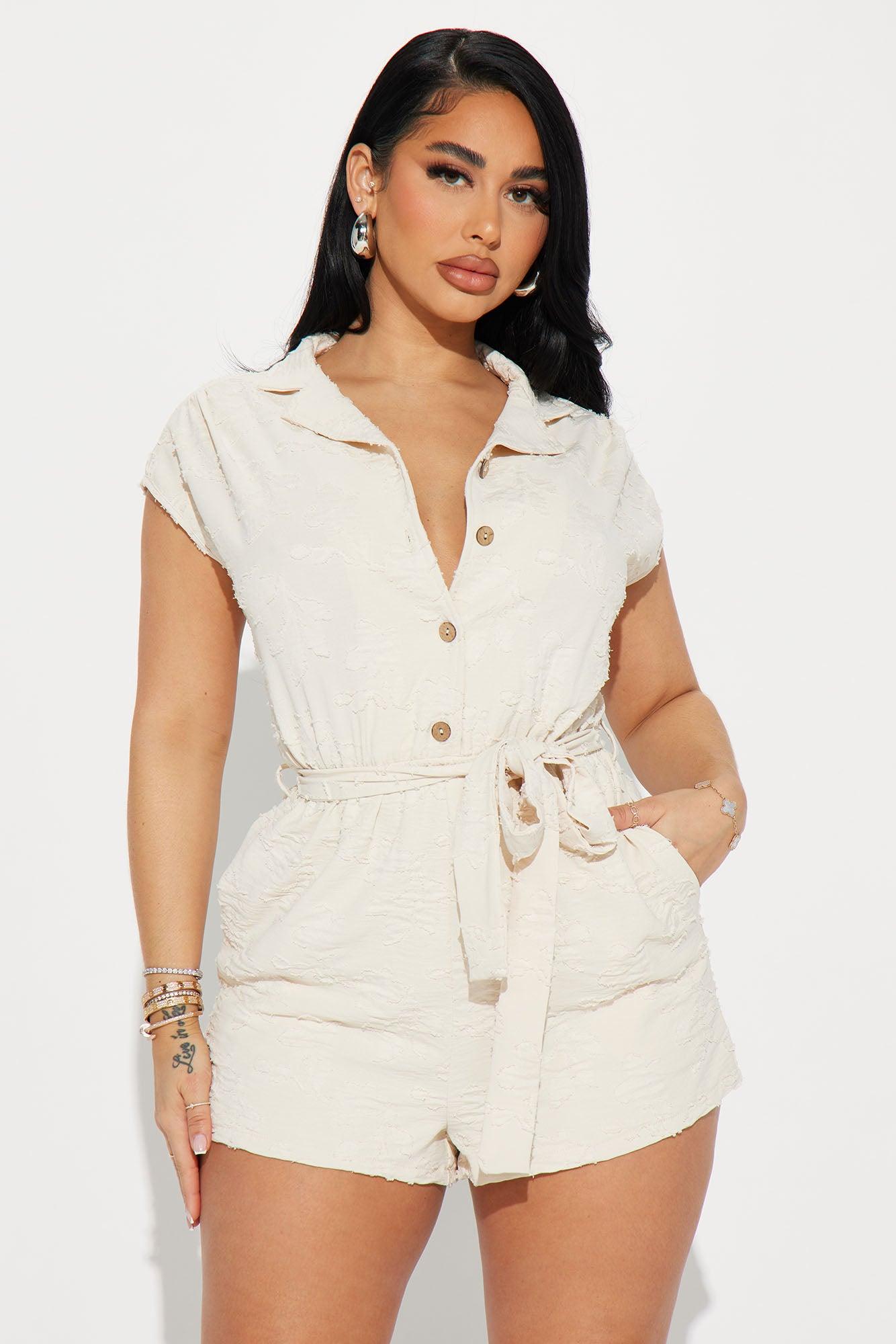 If You Want Romper - Cream Product Image